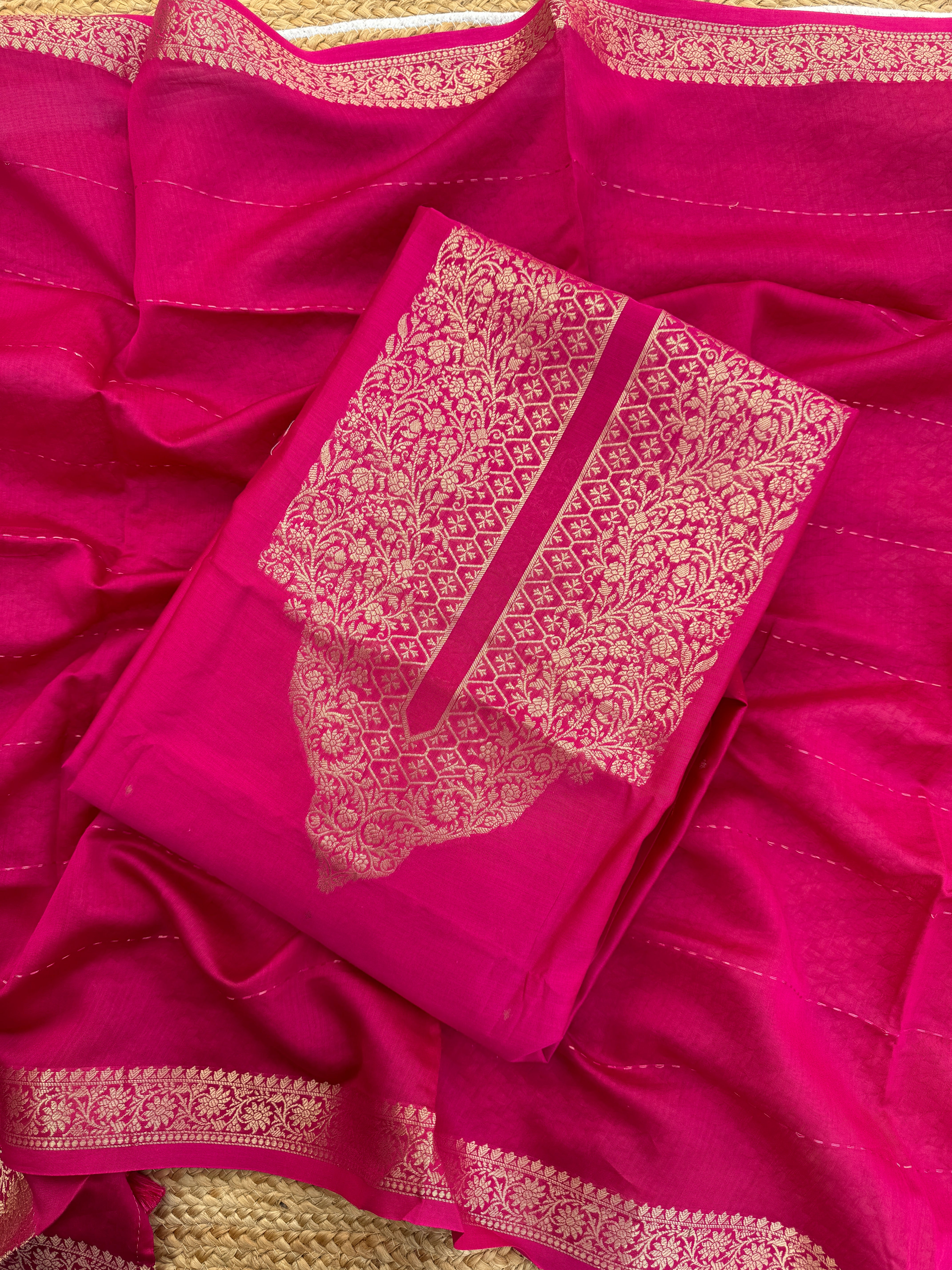 Tara silk zari suit set