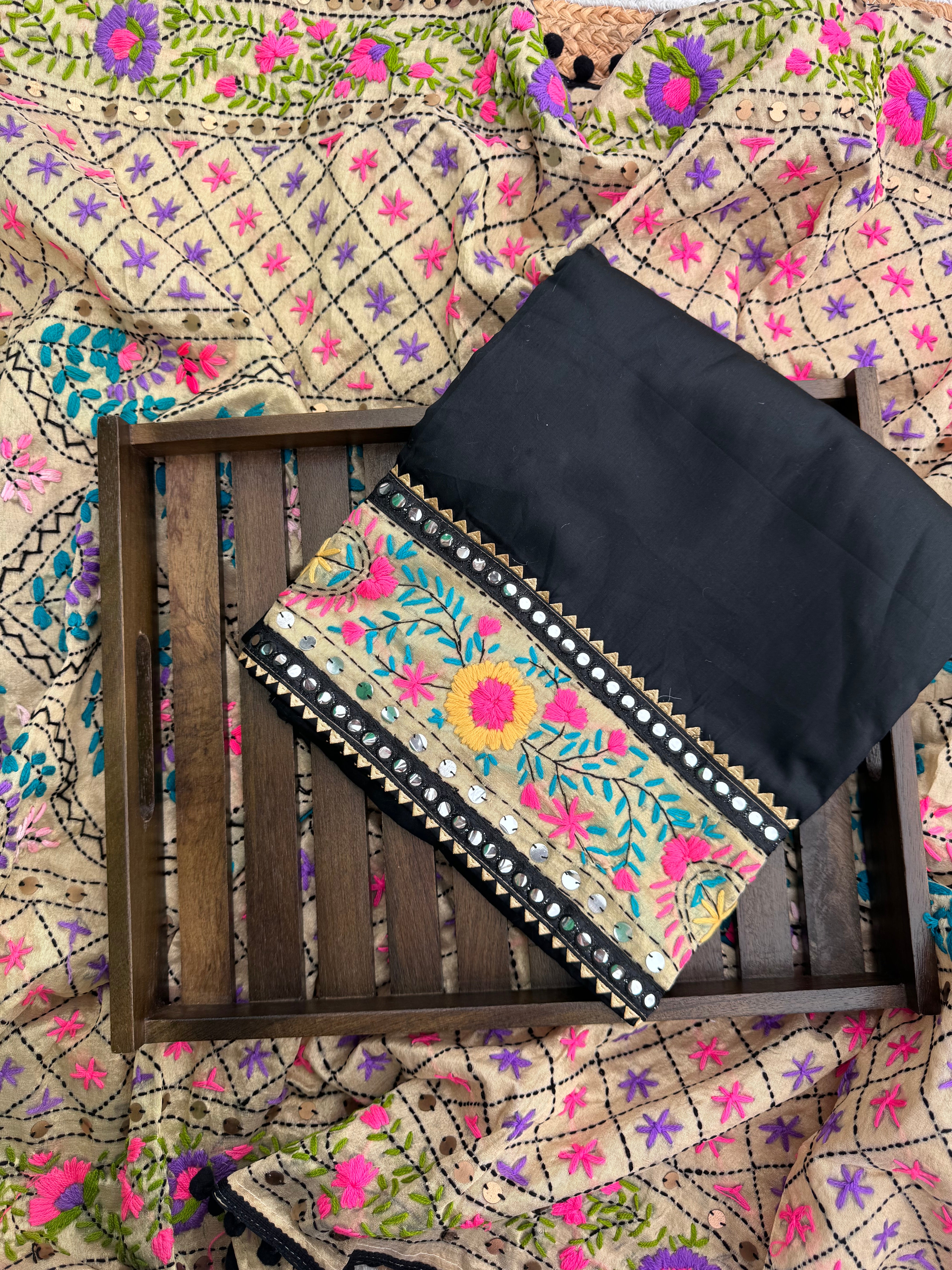 Phulkari cotton suit set
