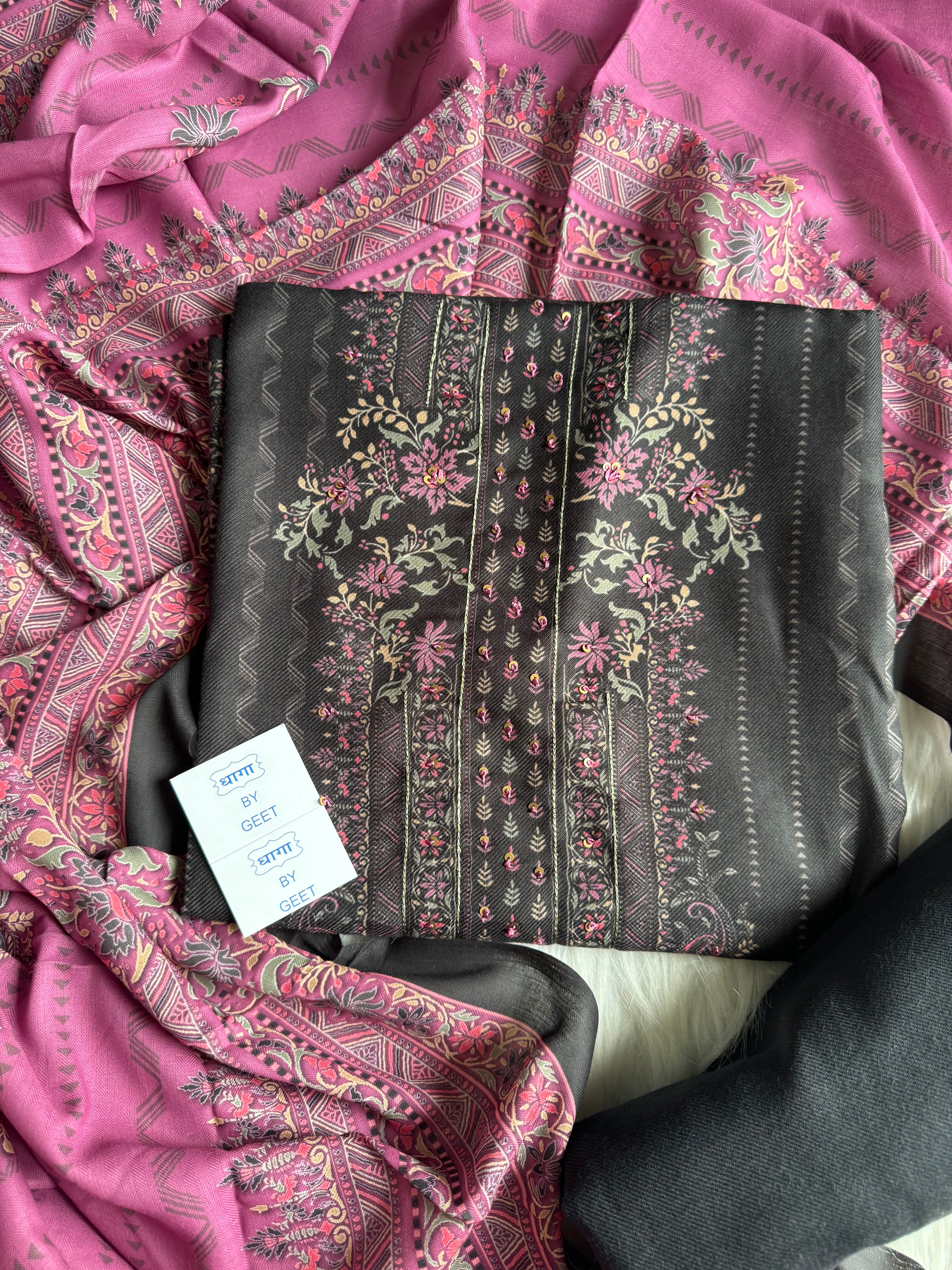 Rubaani pashmina suit set