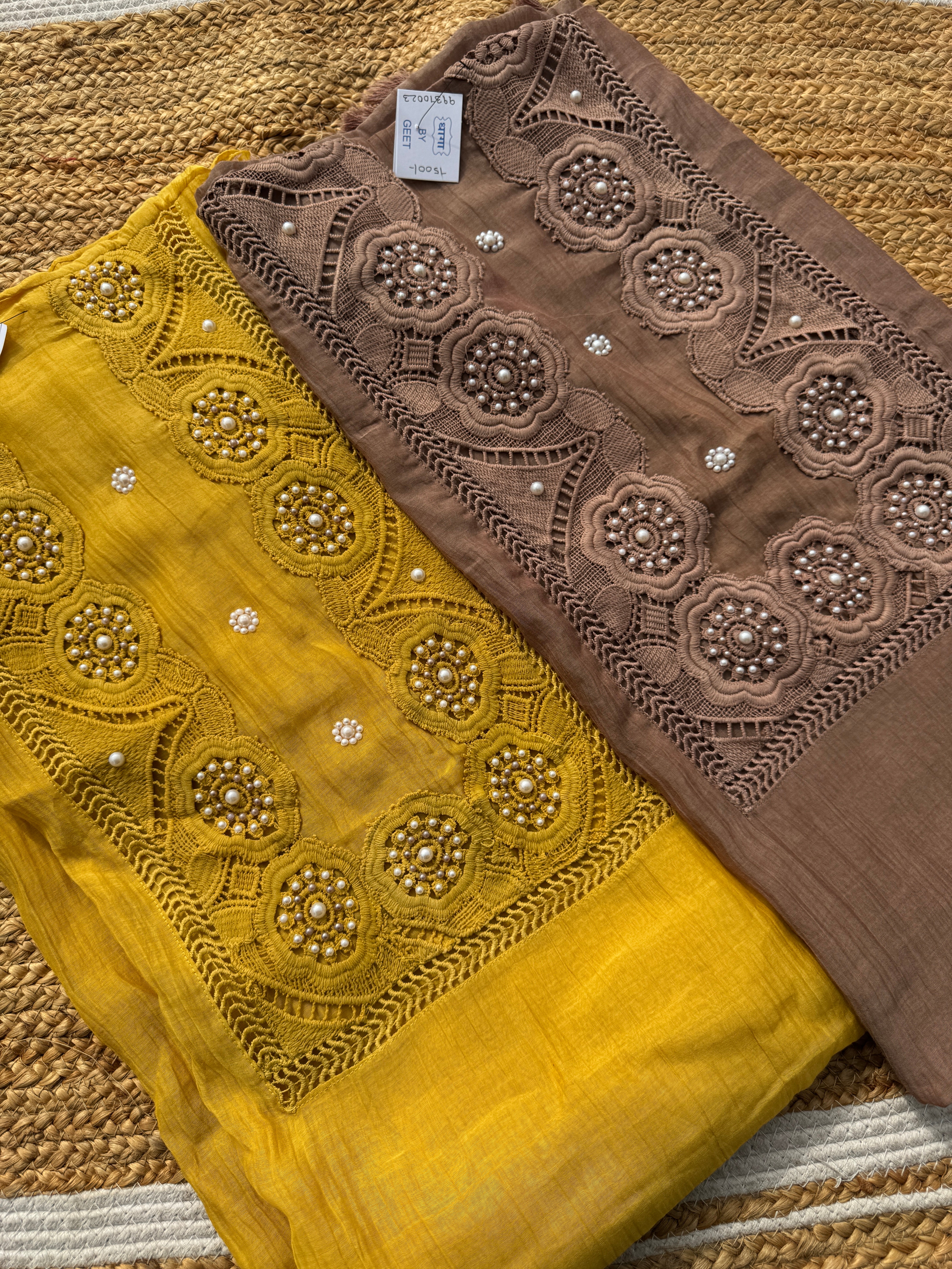 Suneheri pure mul suit set