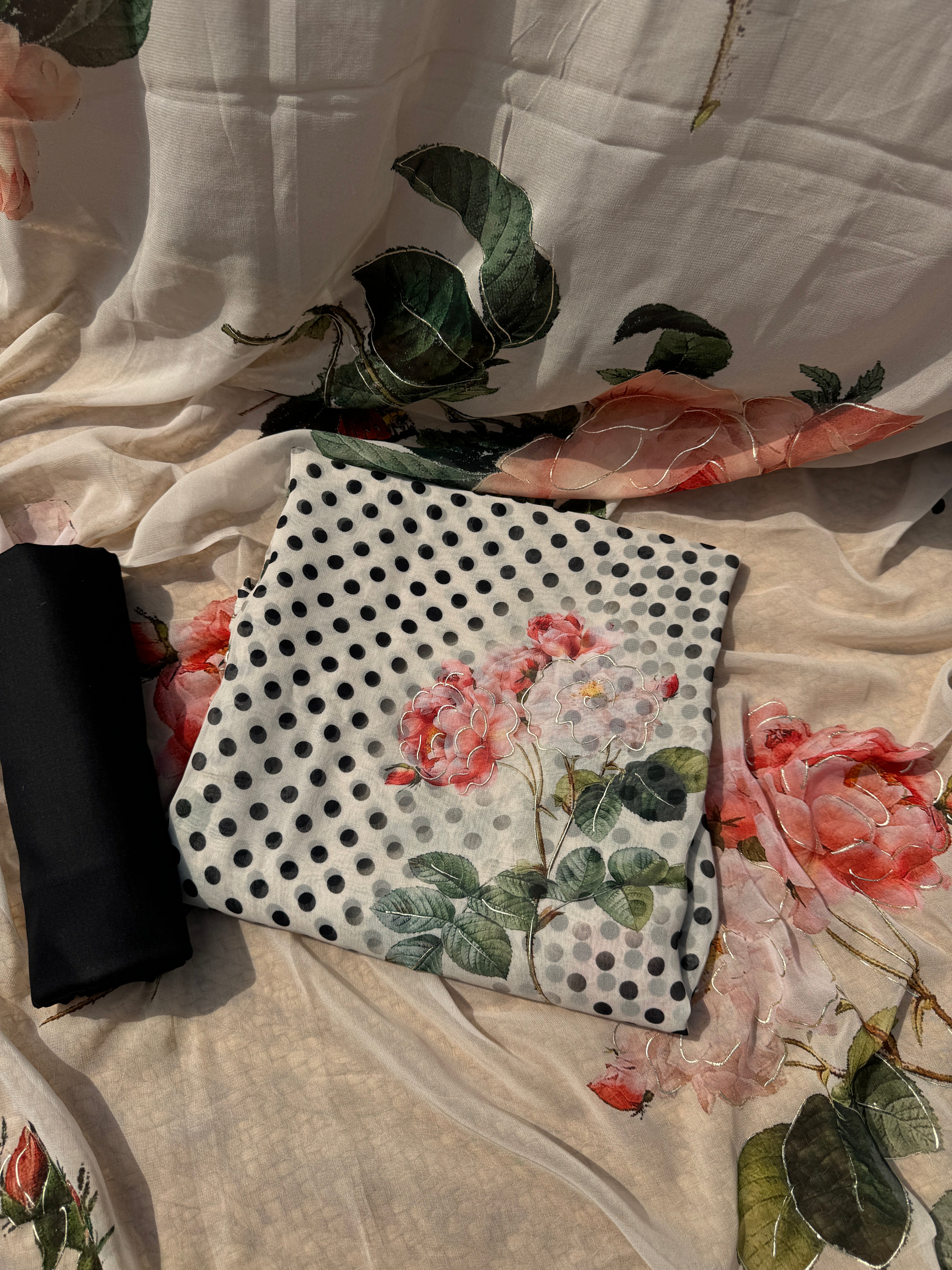 Polka petals George suit set