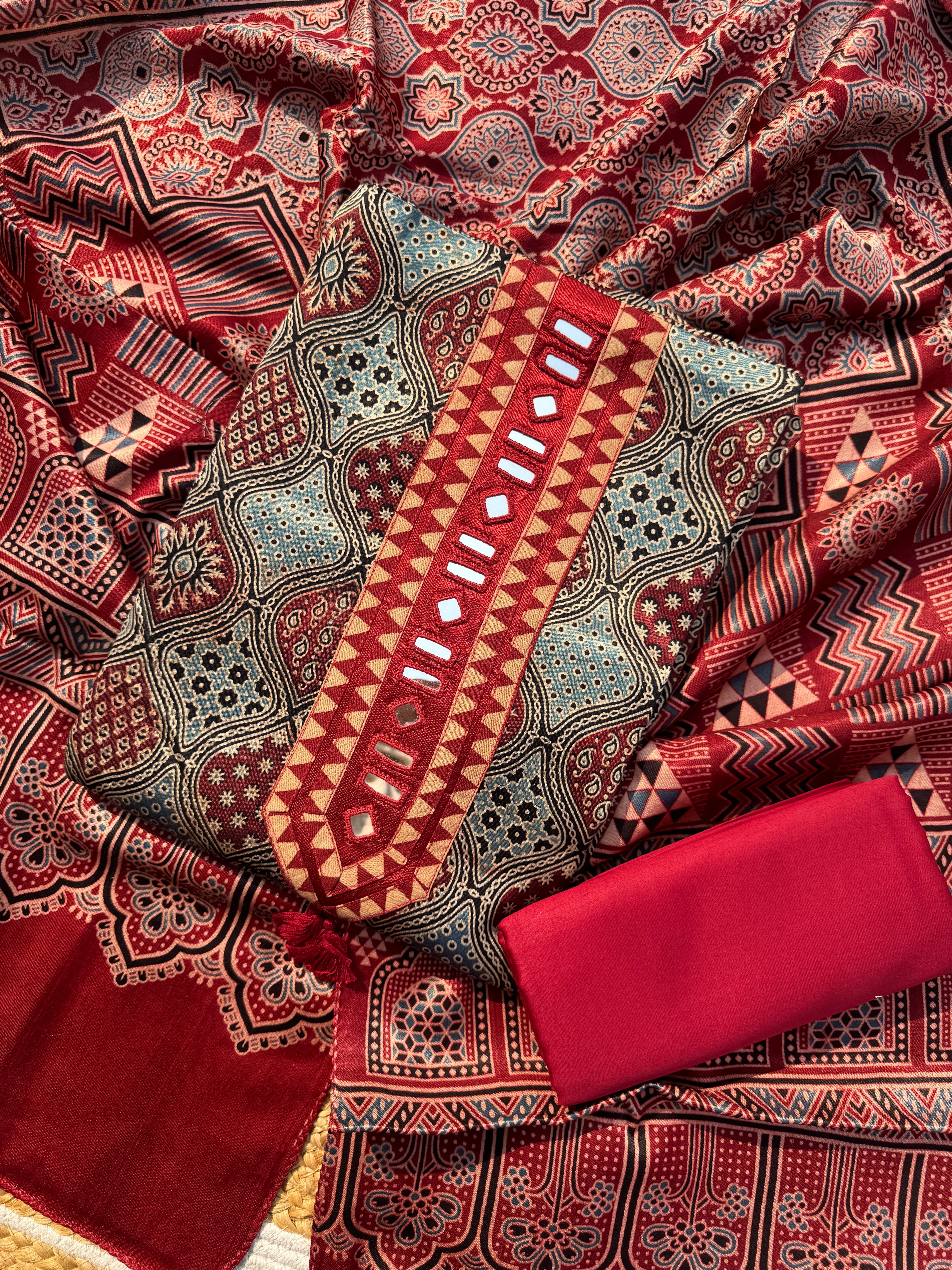Zehn mashru modal suit set