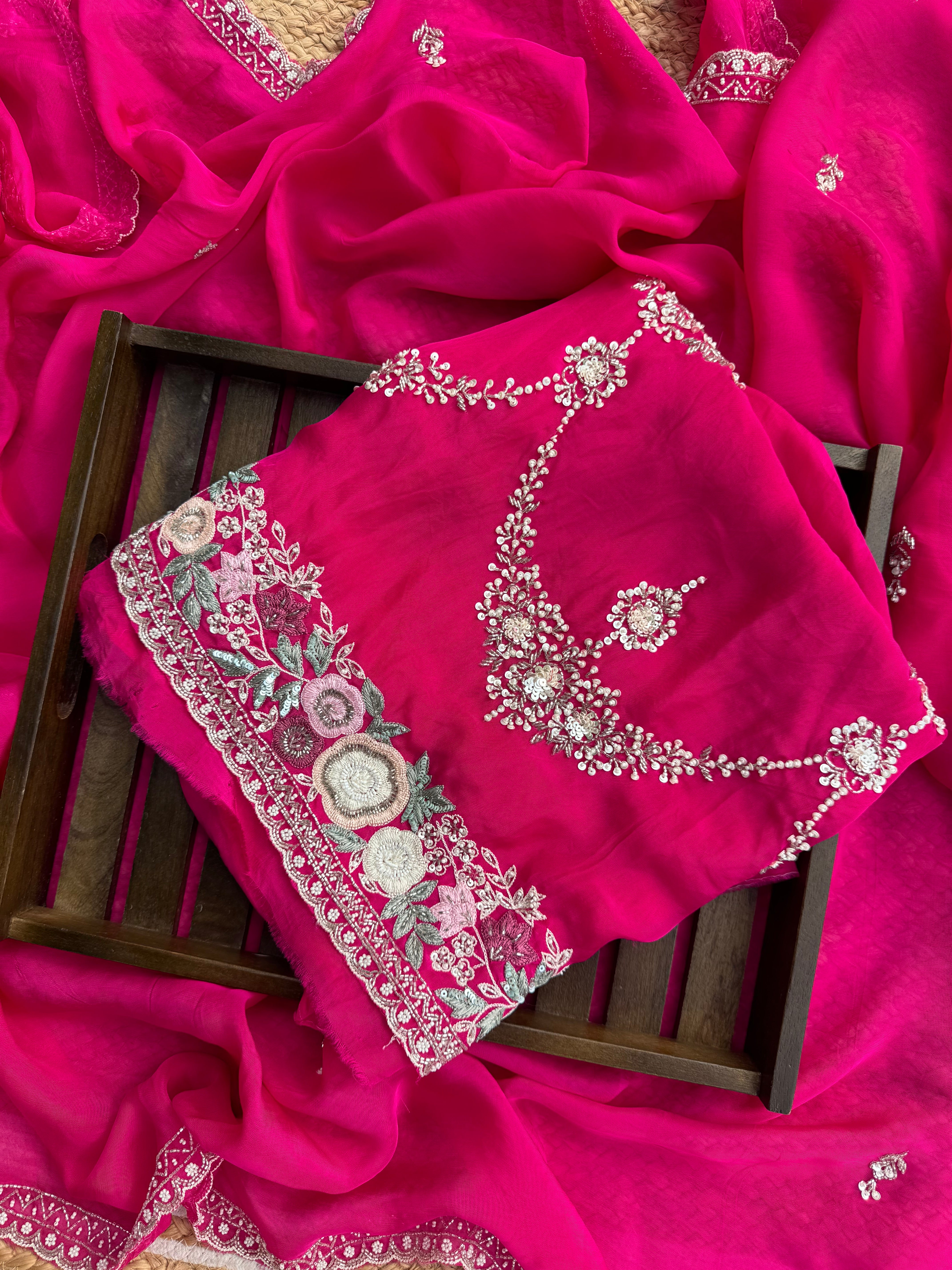 Taara hand embroidered suit set