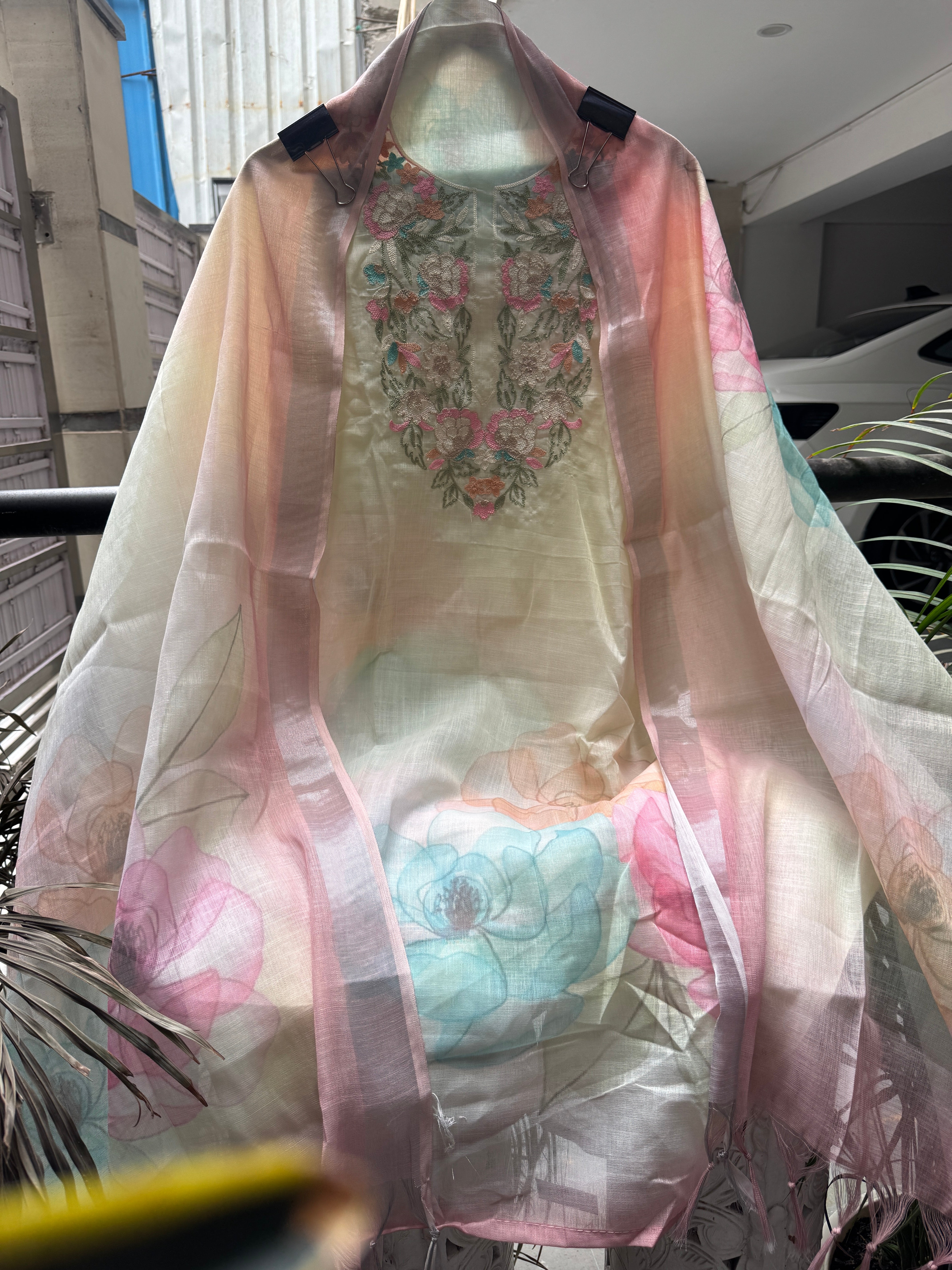 Rainbow linen suit set