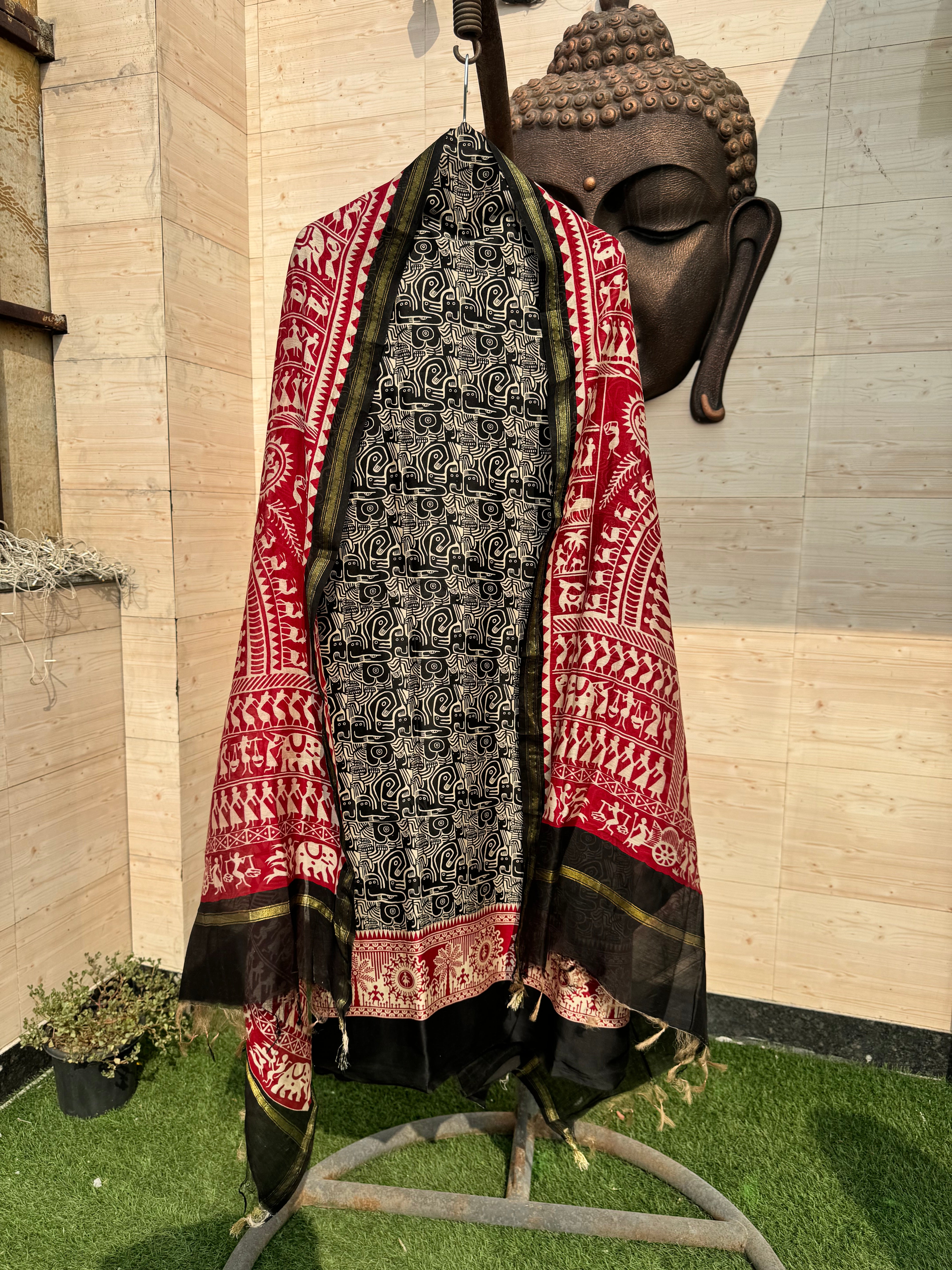 Mahira pure Maheshwari suit set