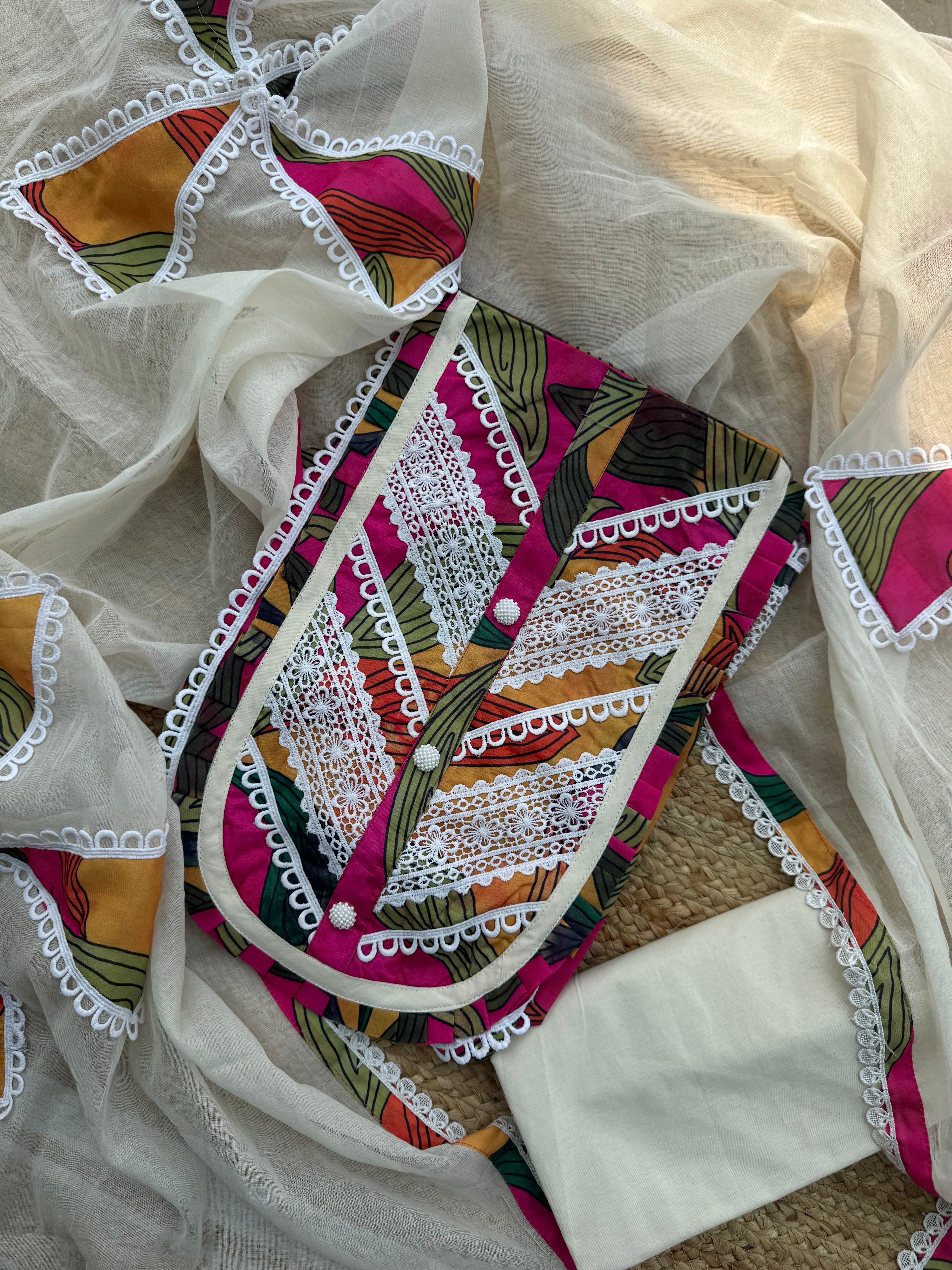 Rhea Mulmul cotton suit set