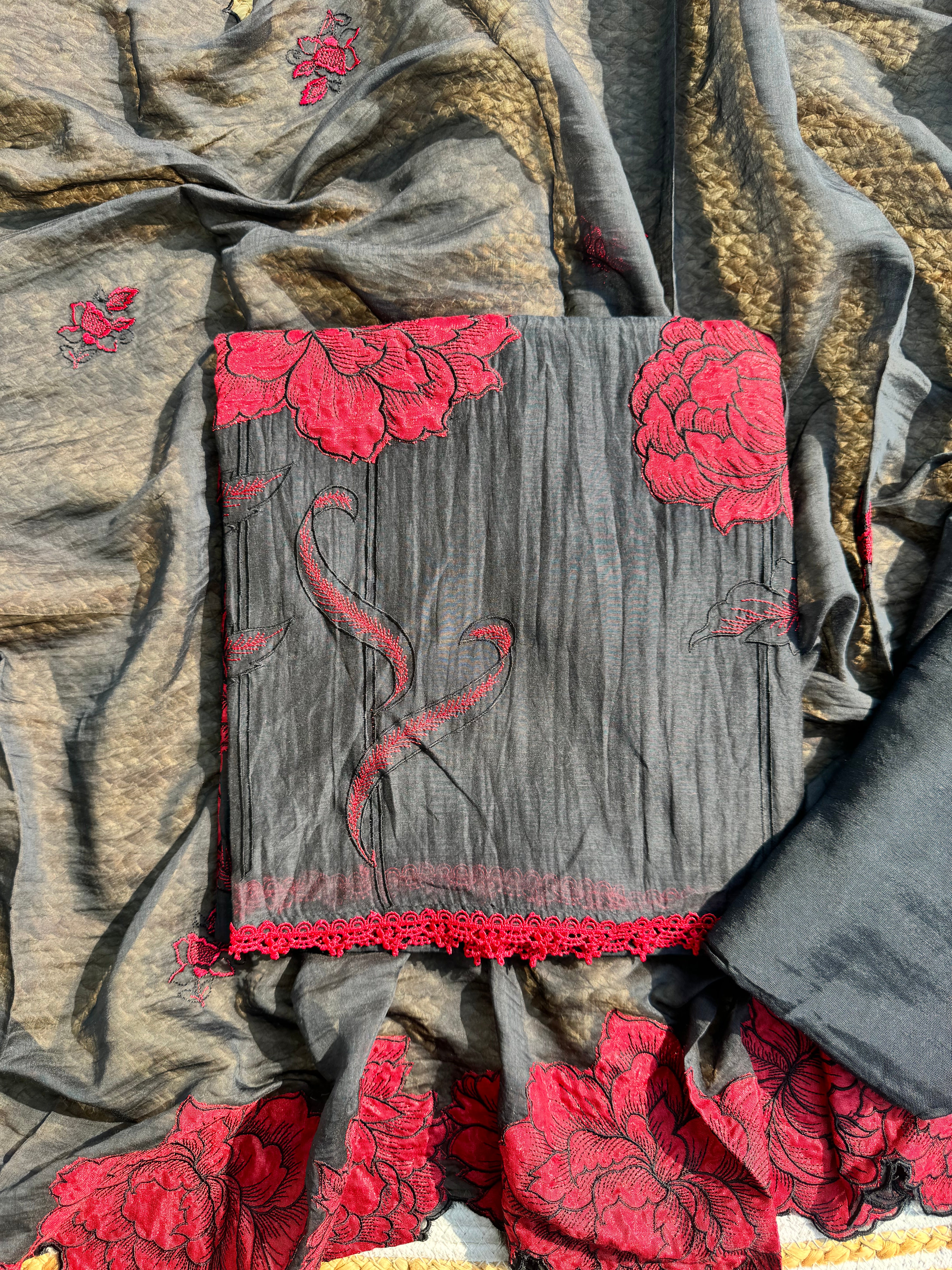 Bloom pure Mulmul suit set