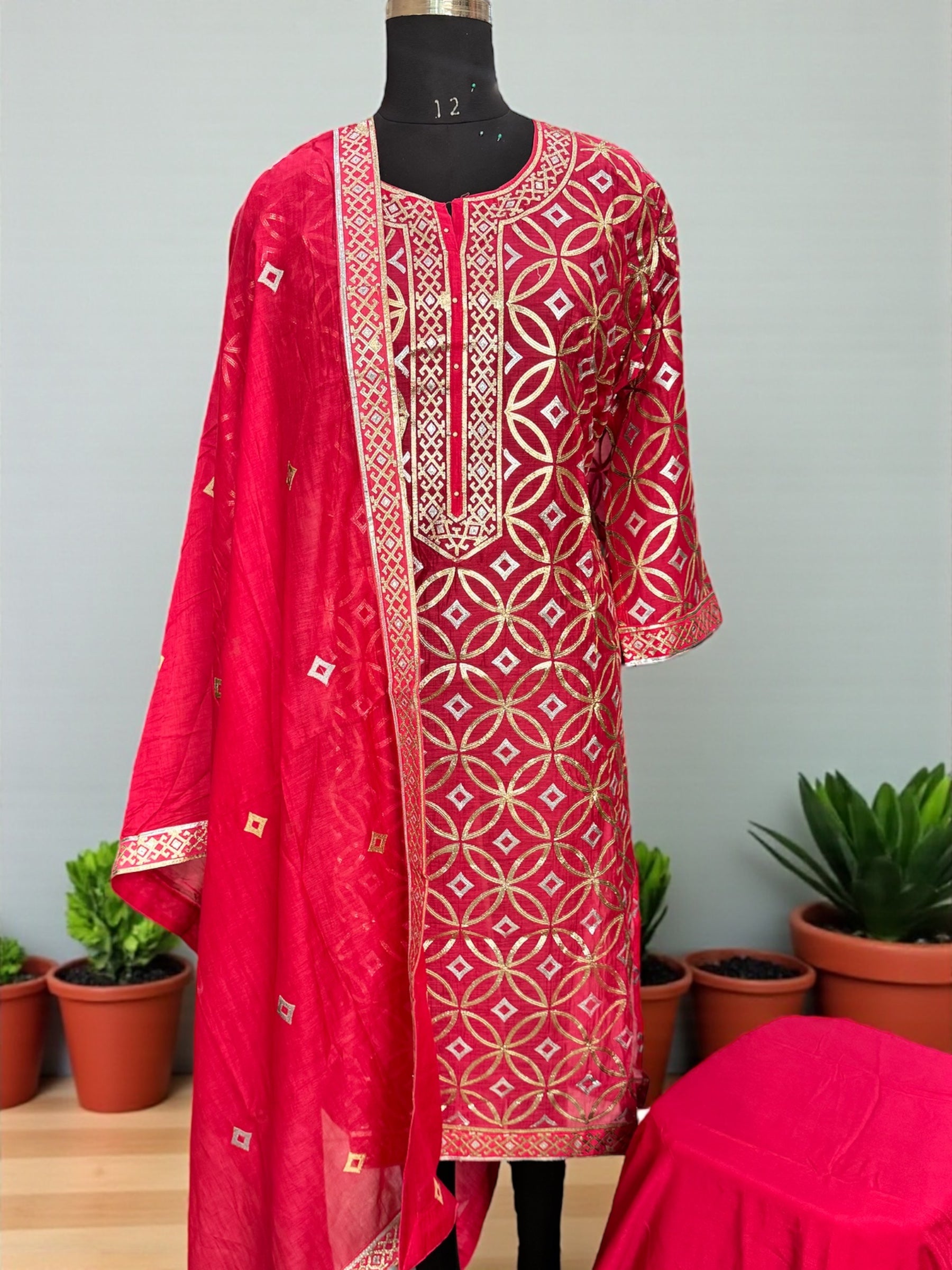 Gulabo pure Mulmul suit set