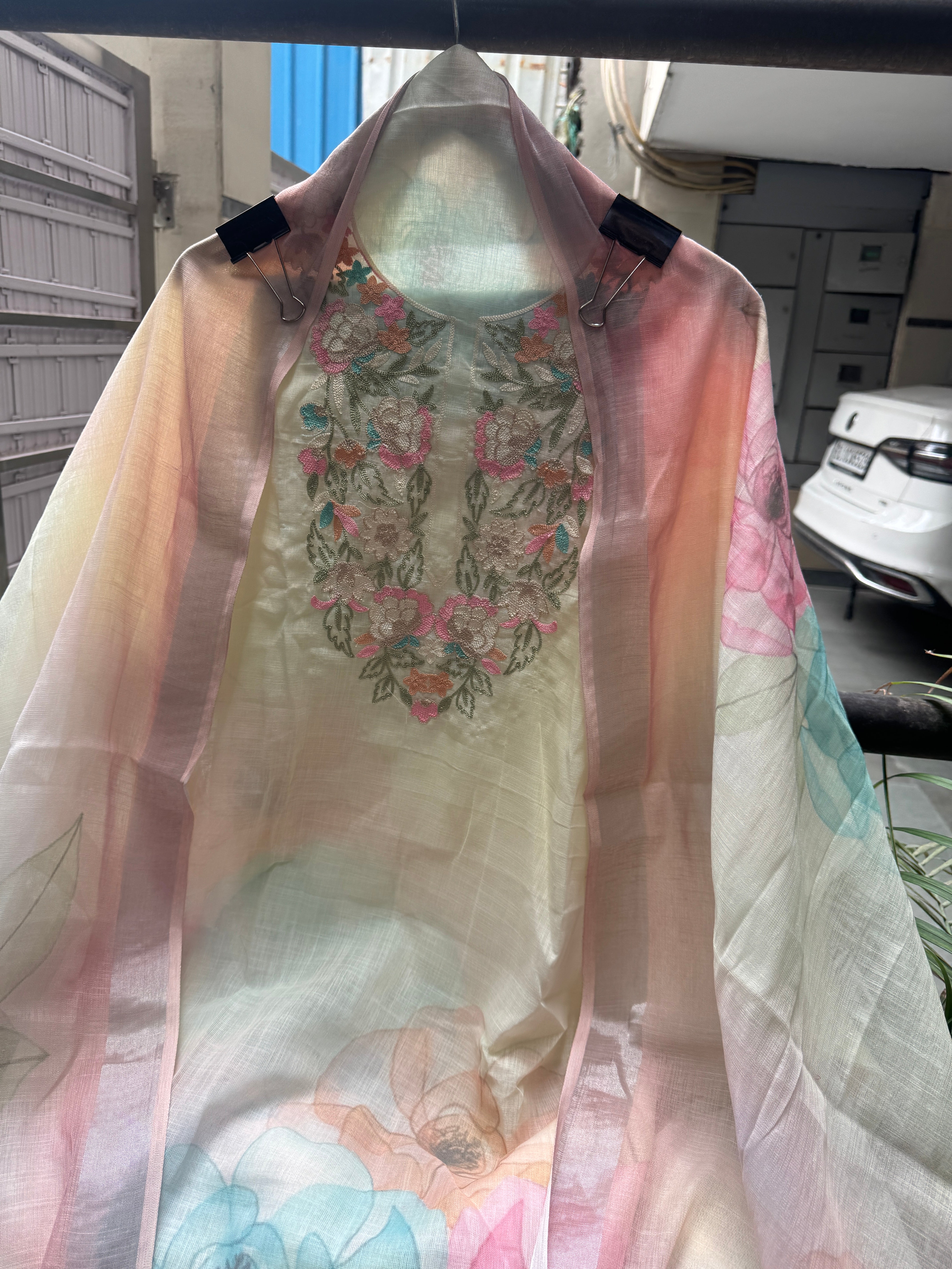 Rainbow linen suit set