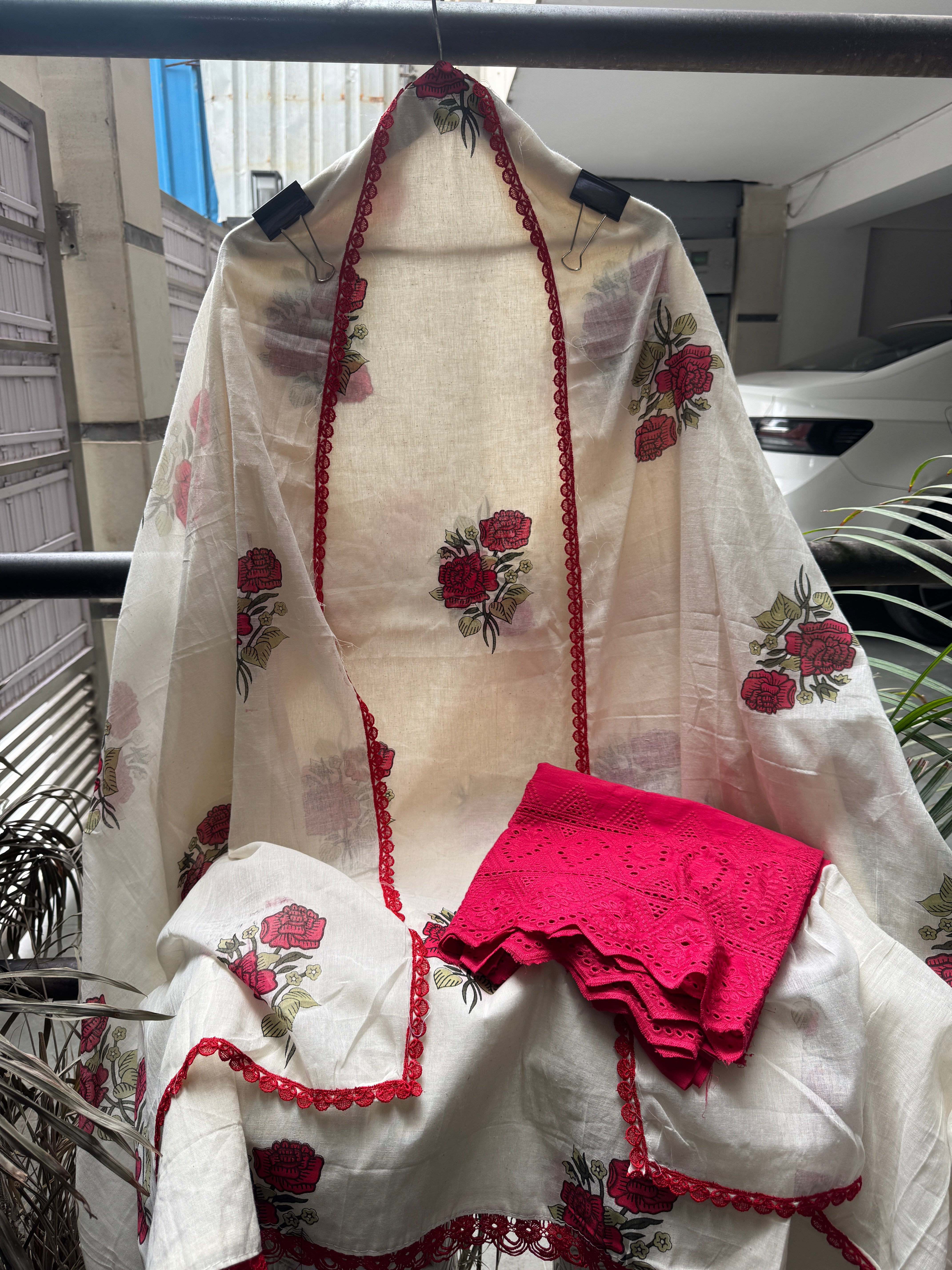 Rose cotton suit set