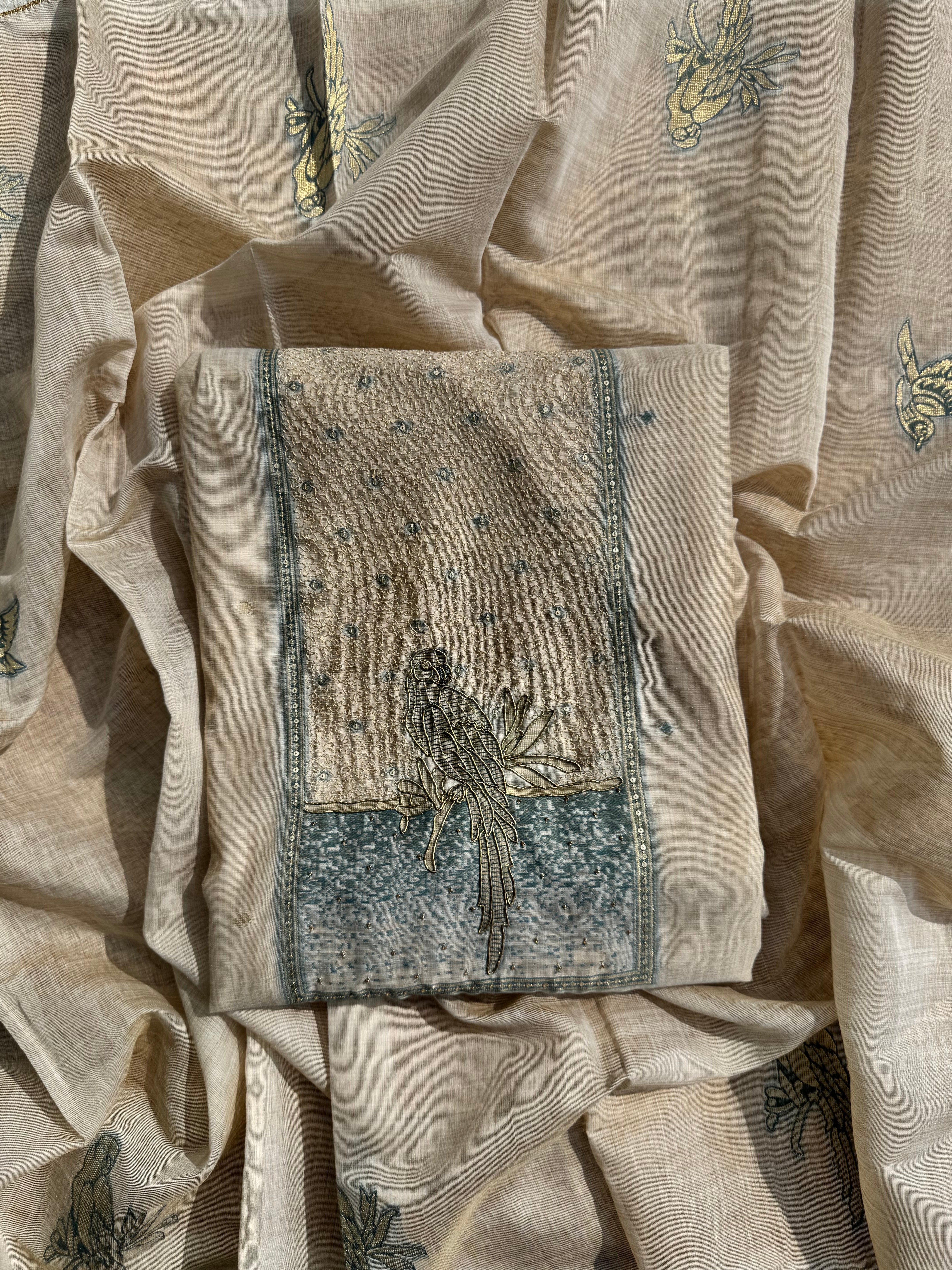 Chidiya jamdani suit set