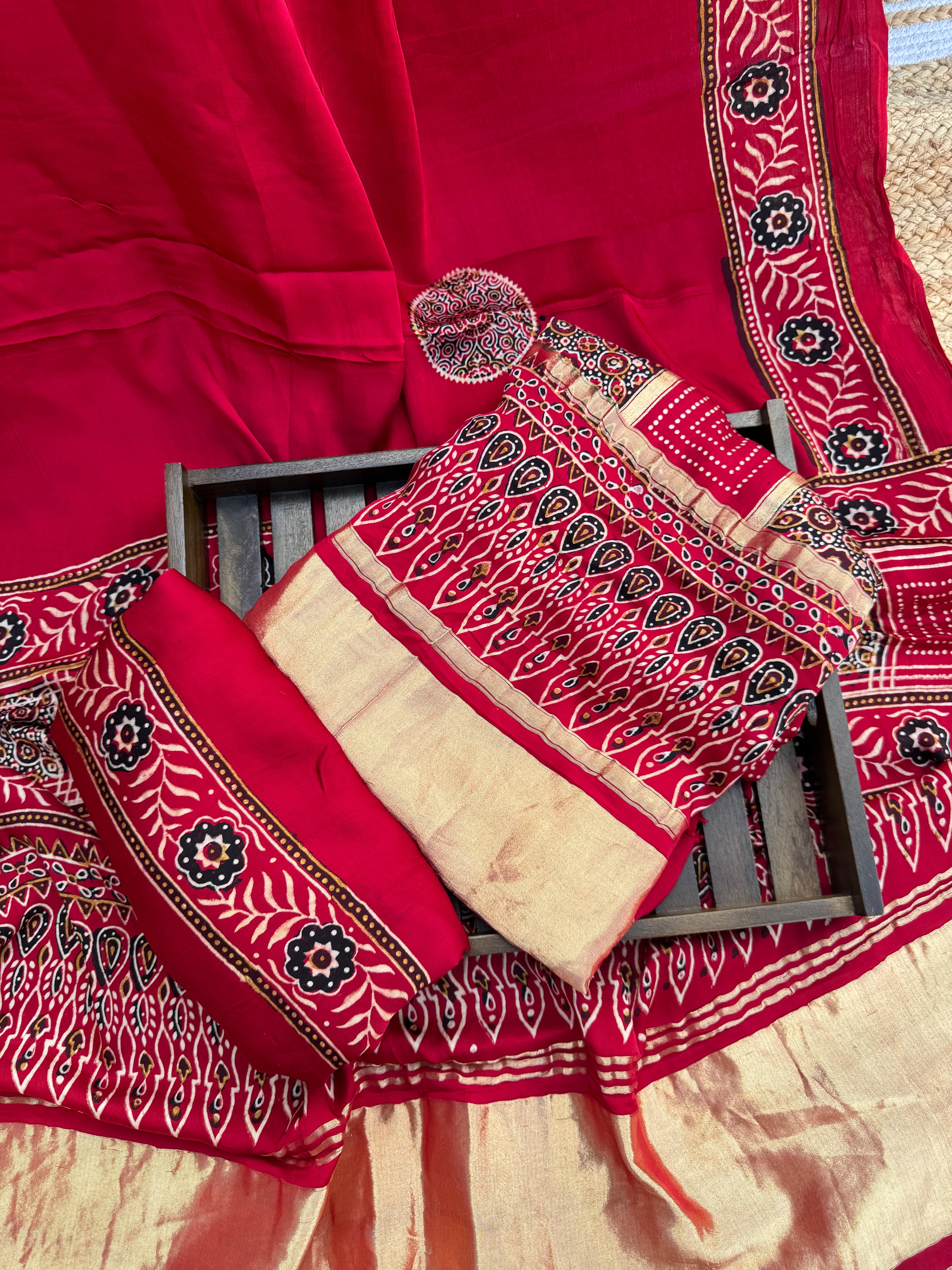 Pure modal gharchola suit set