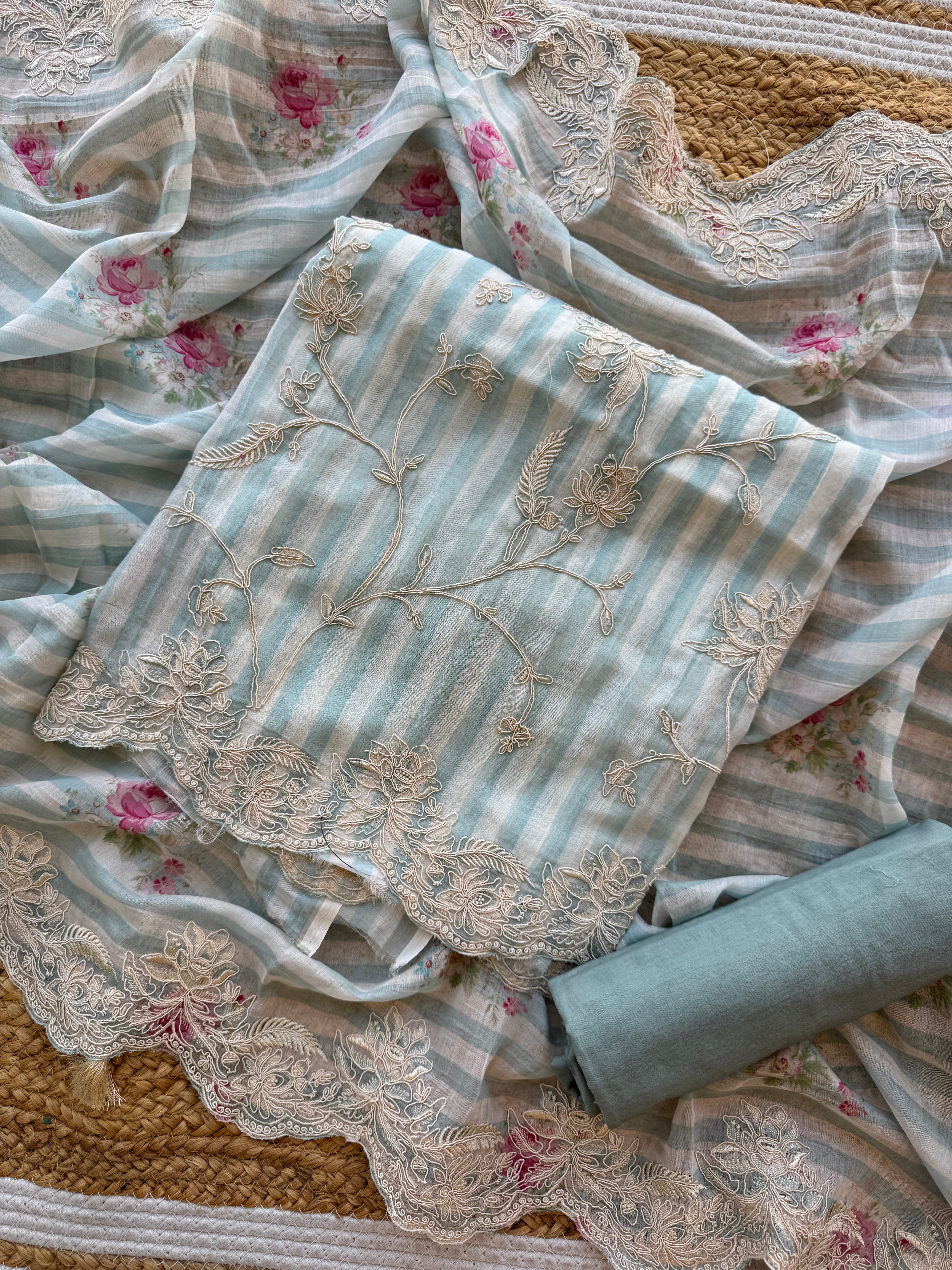 Saanjh pure mul suit set