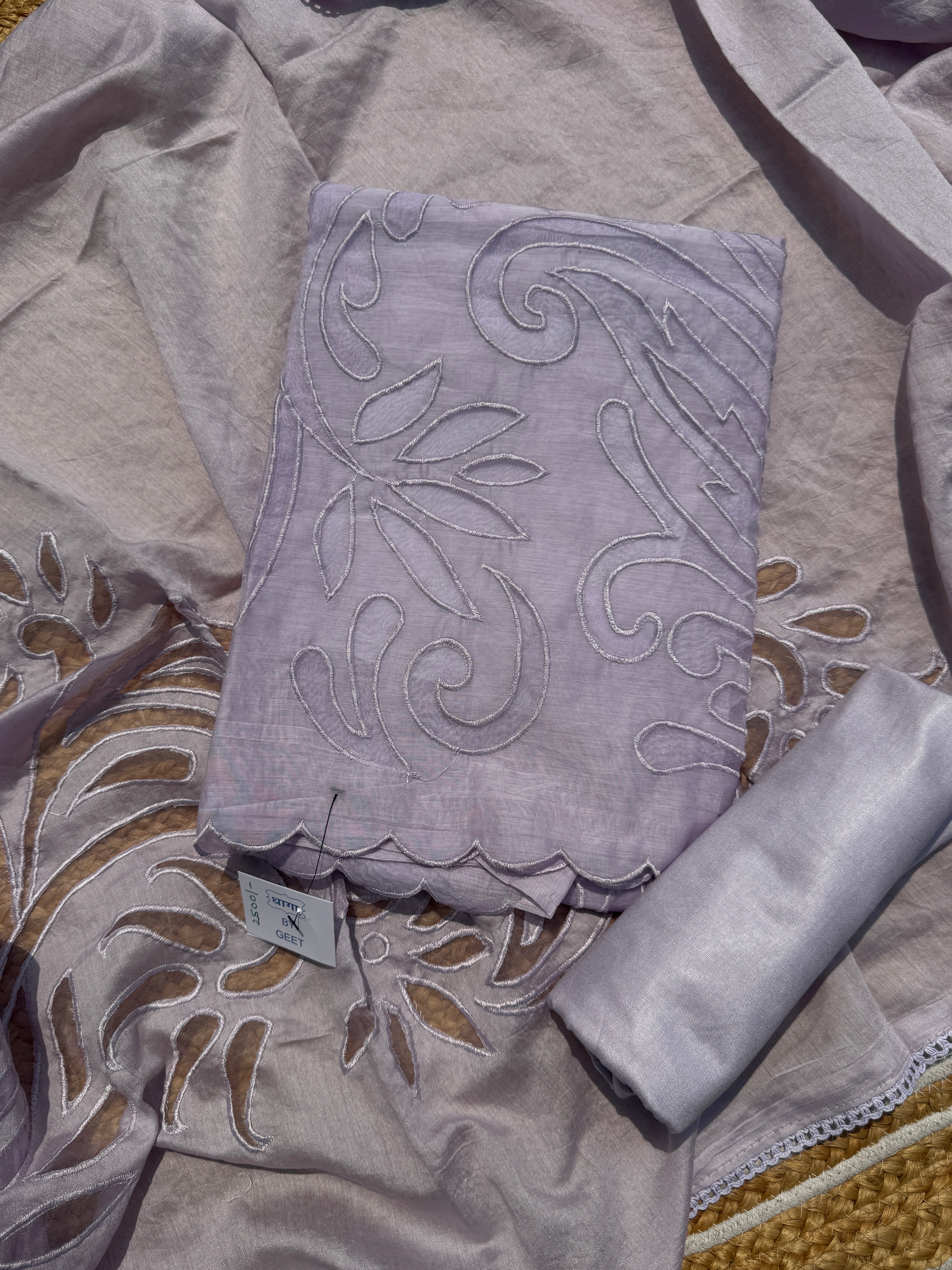 Pastel bloom mul chanderi suit set