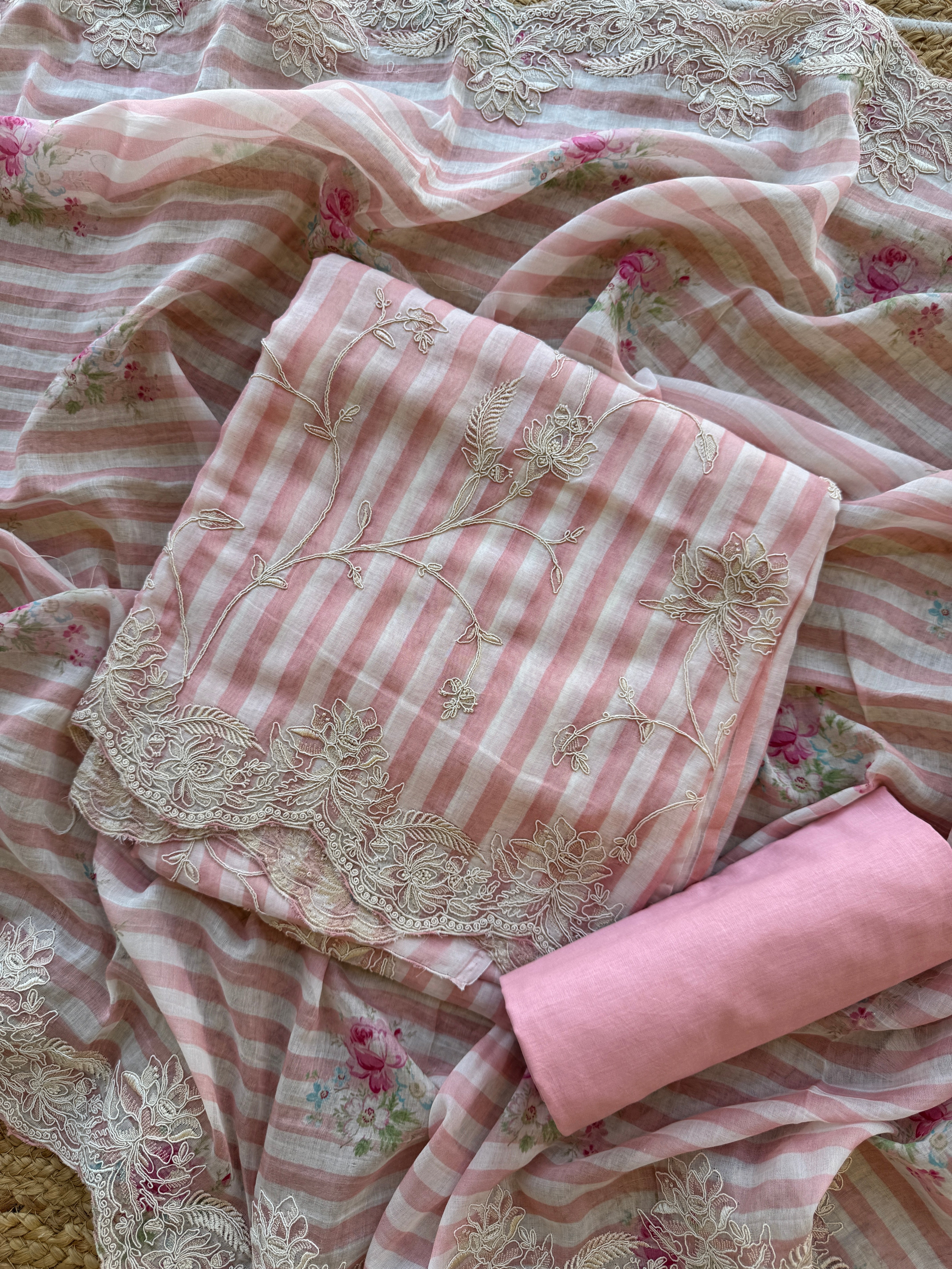 Saanjh pure mul suit set