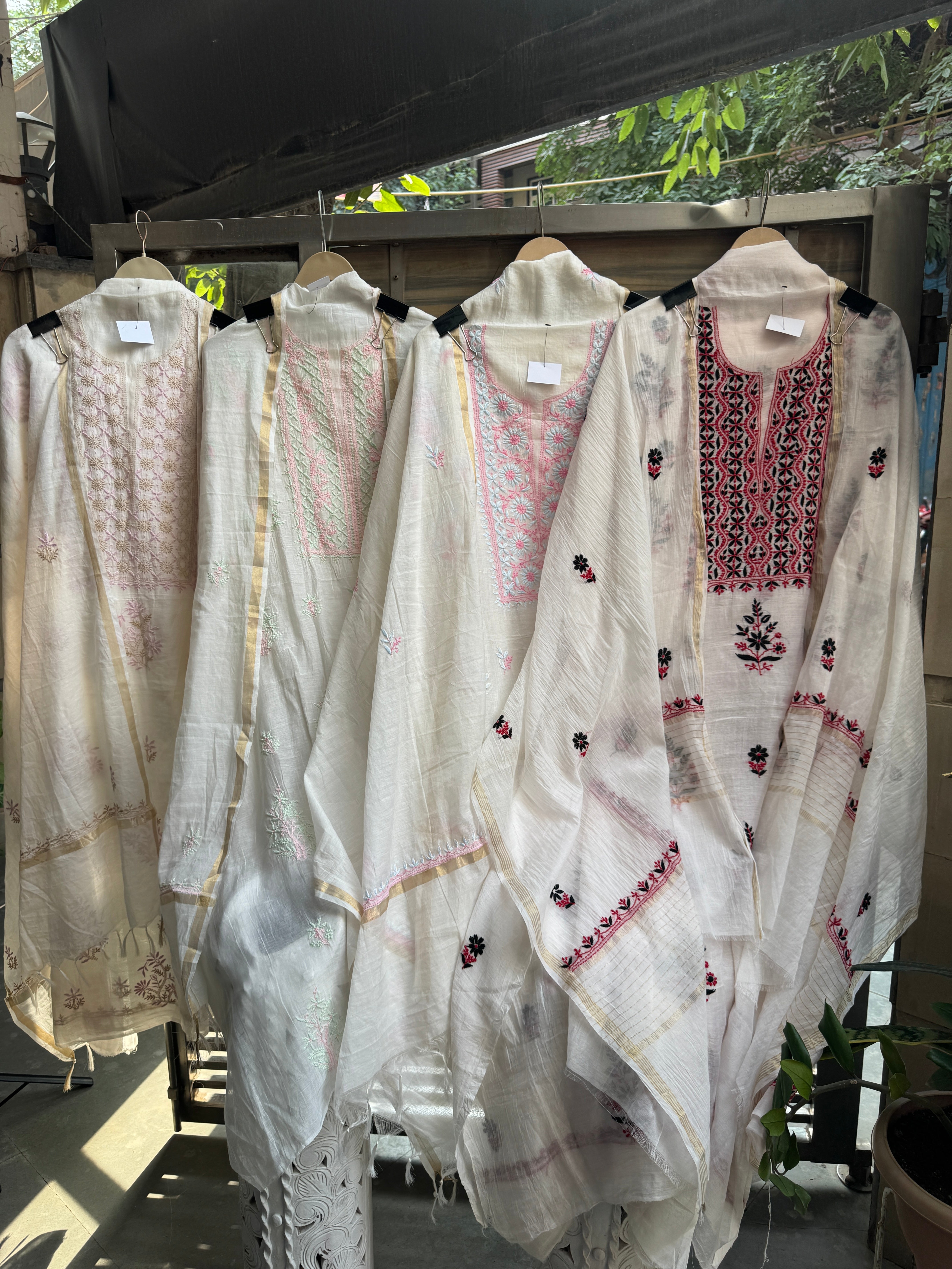 Nira pure mul Lucknowi suit set