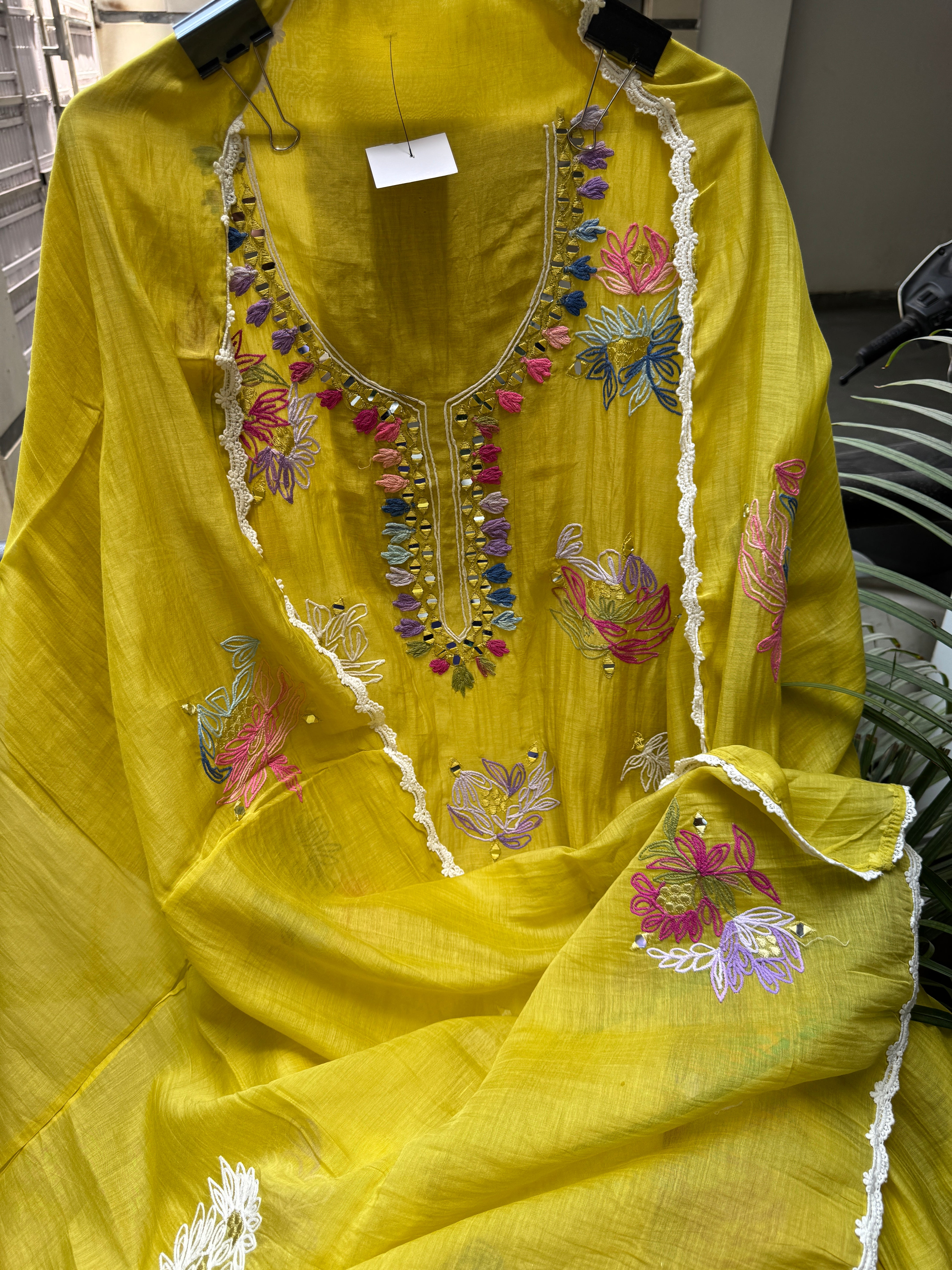 Lime noor pure mul suit set