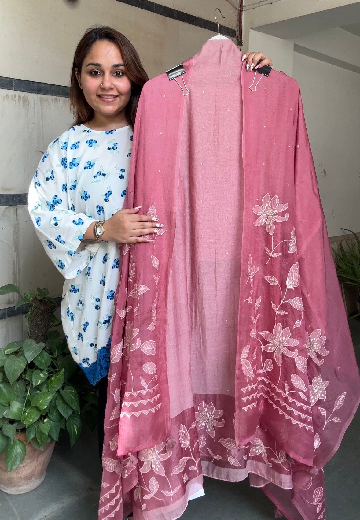 Lavender bloom pure mul suit set
