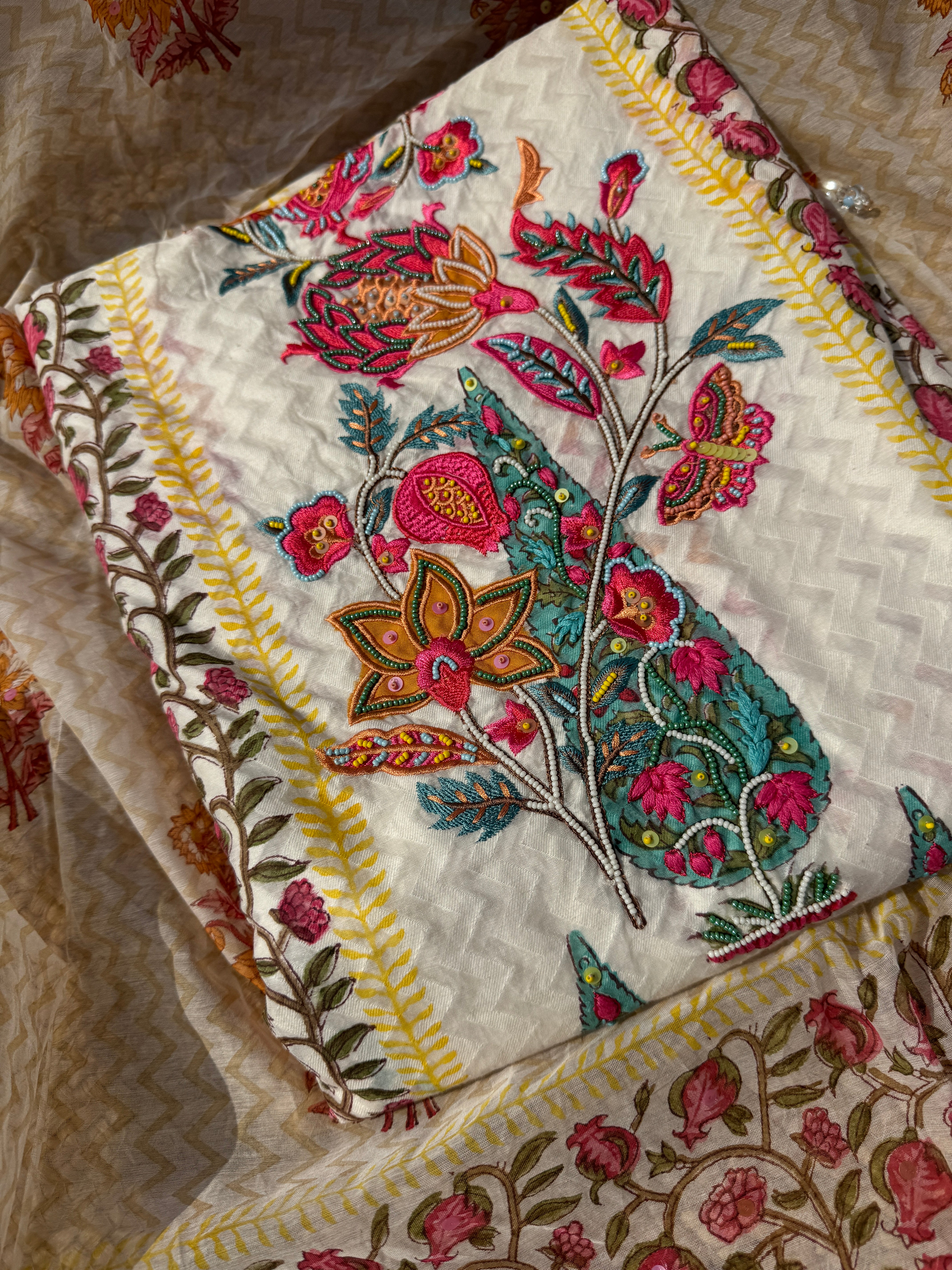 Gulnaar pure mul cotton suit set