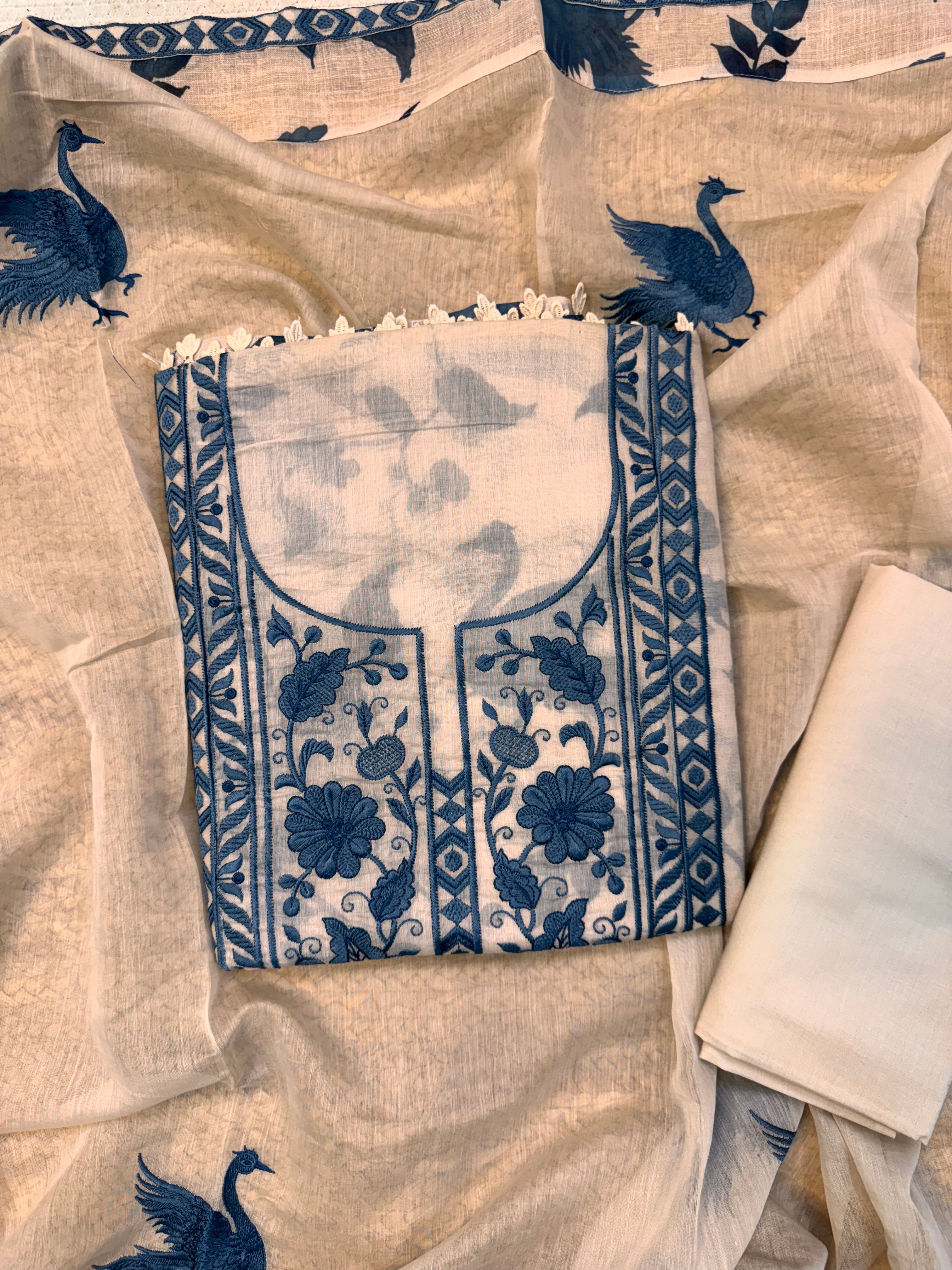 Bliss pure Mulmul linen suit set