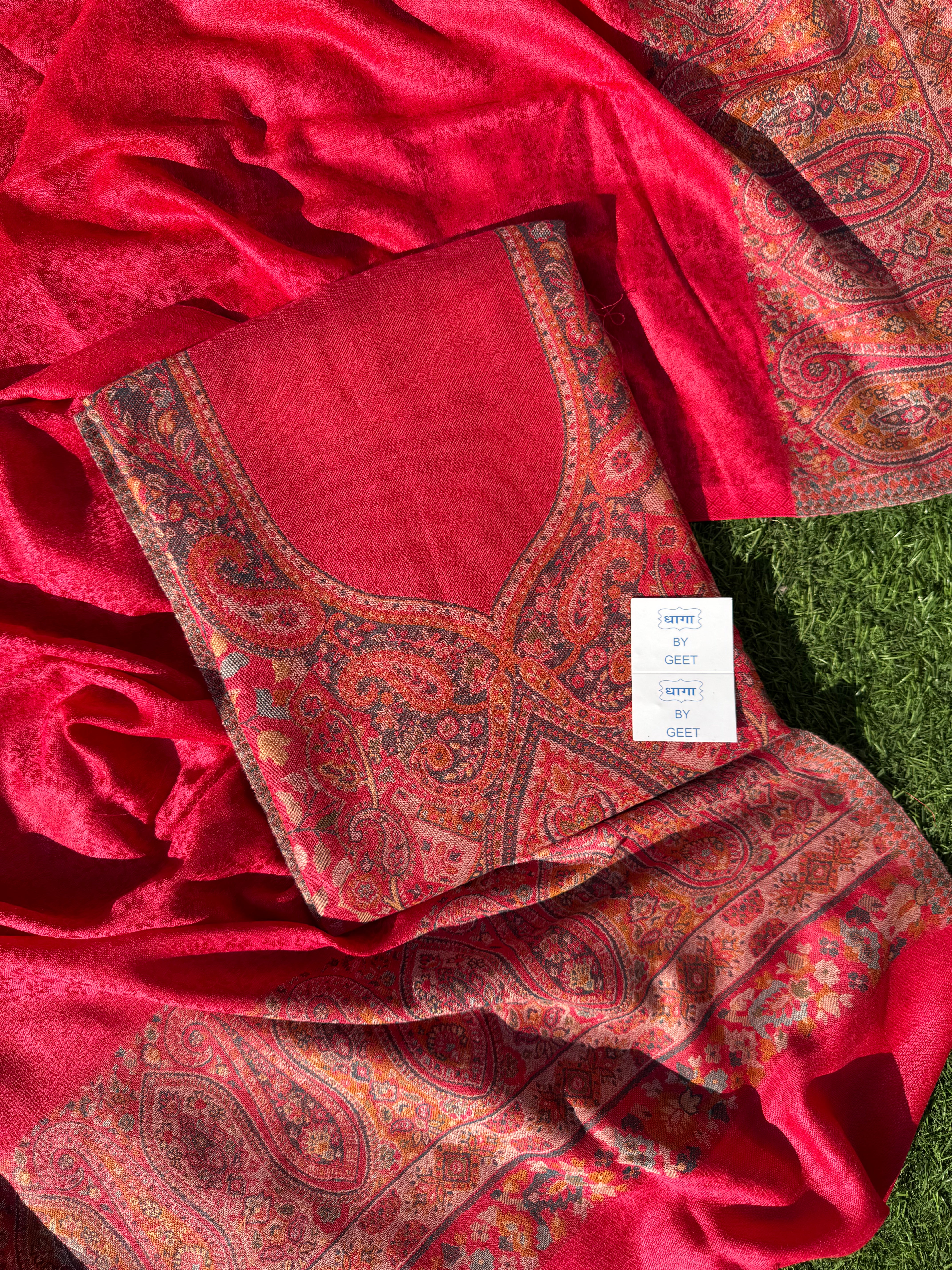 Zooni pashmina jamawar suit set