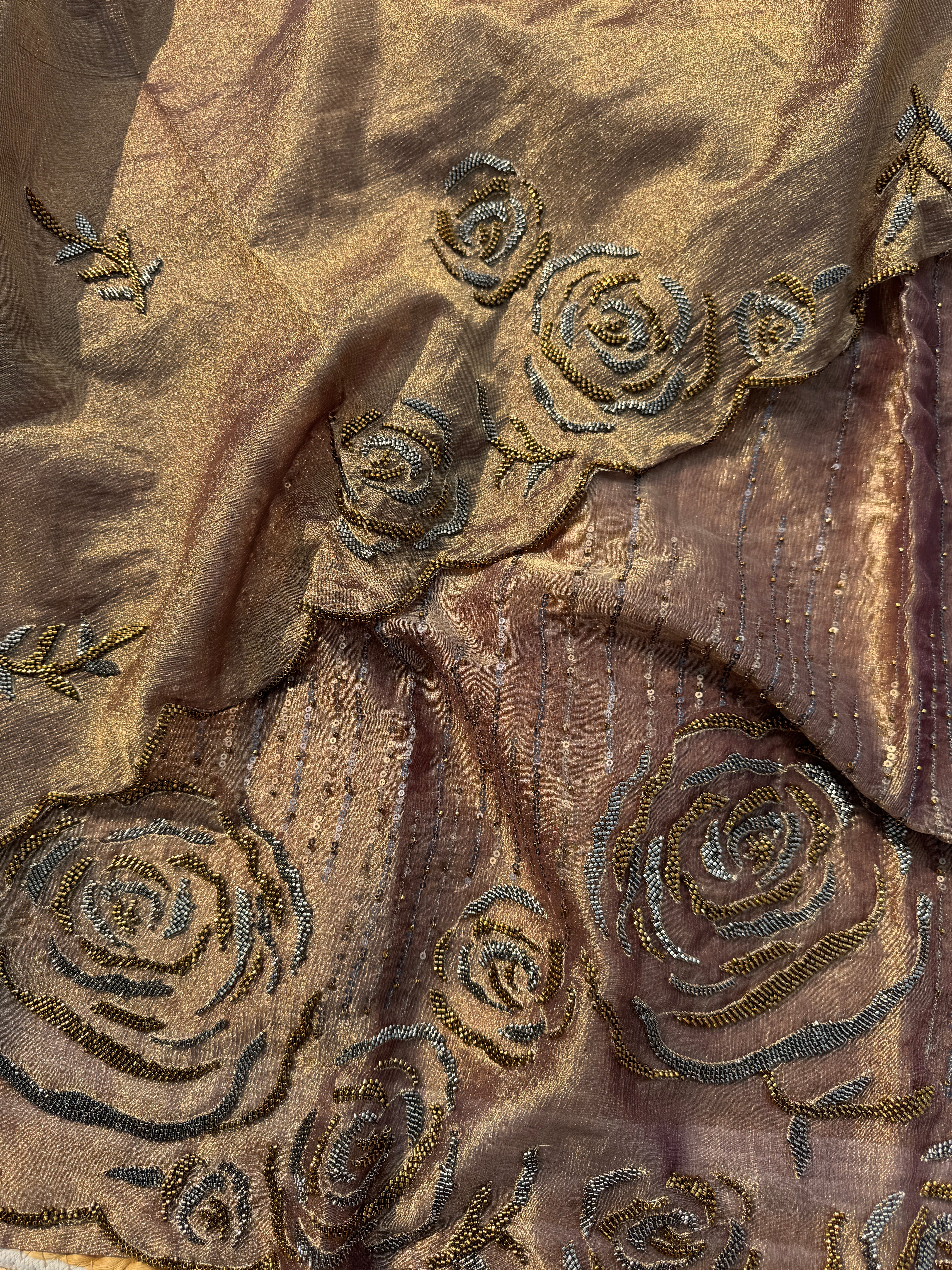 Rose crushed tissue suit set