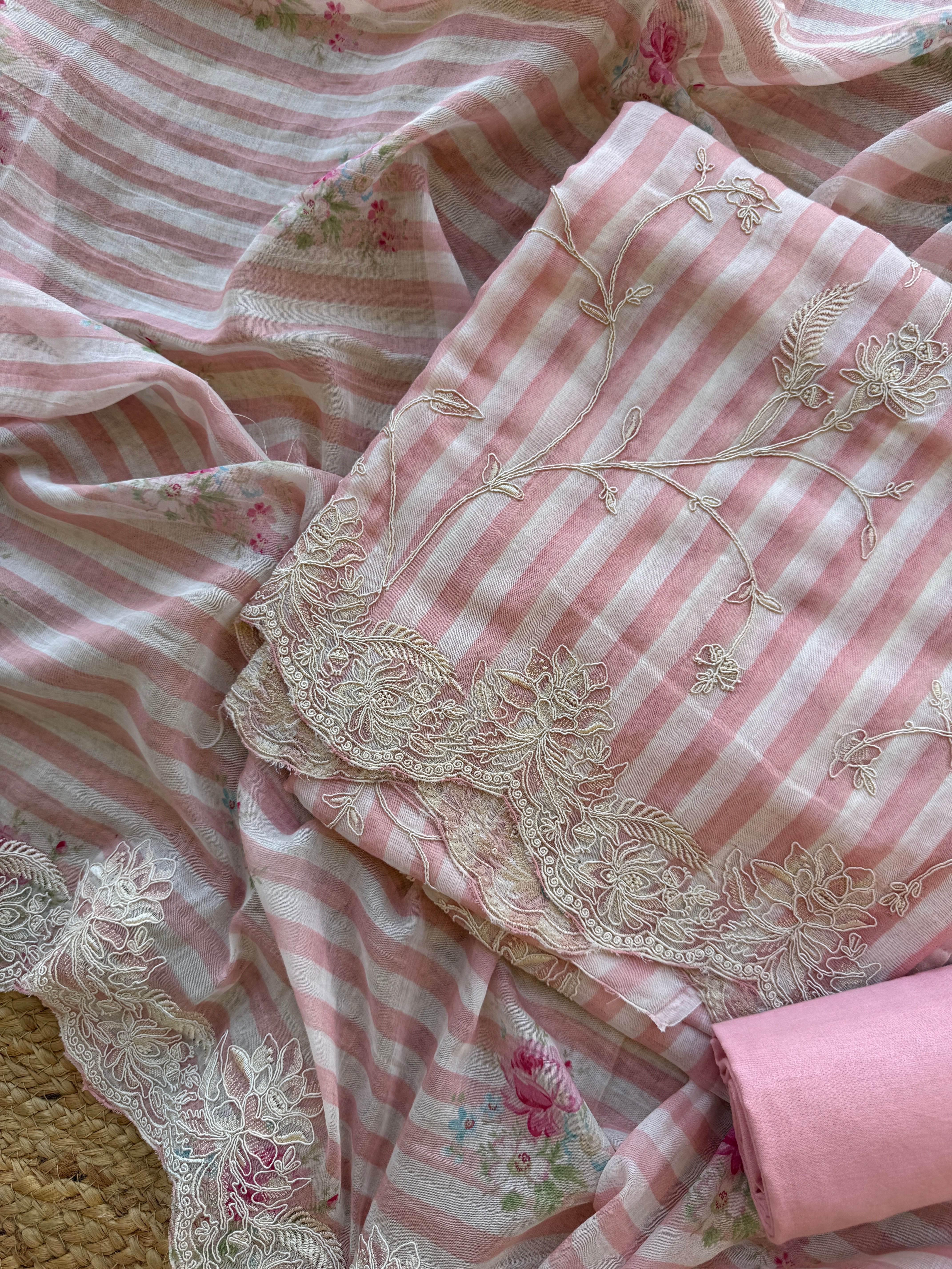Saanjh pure mul suit set