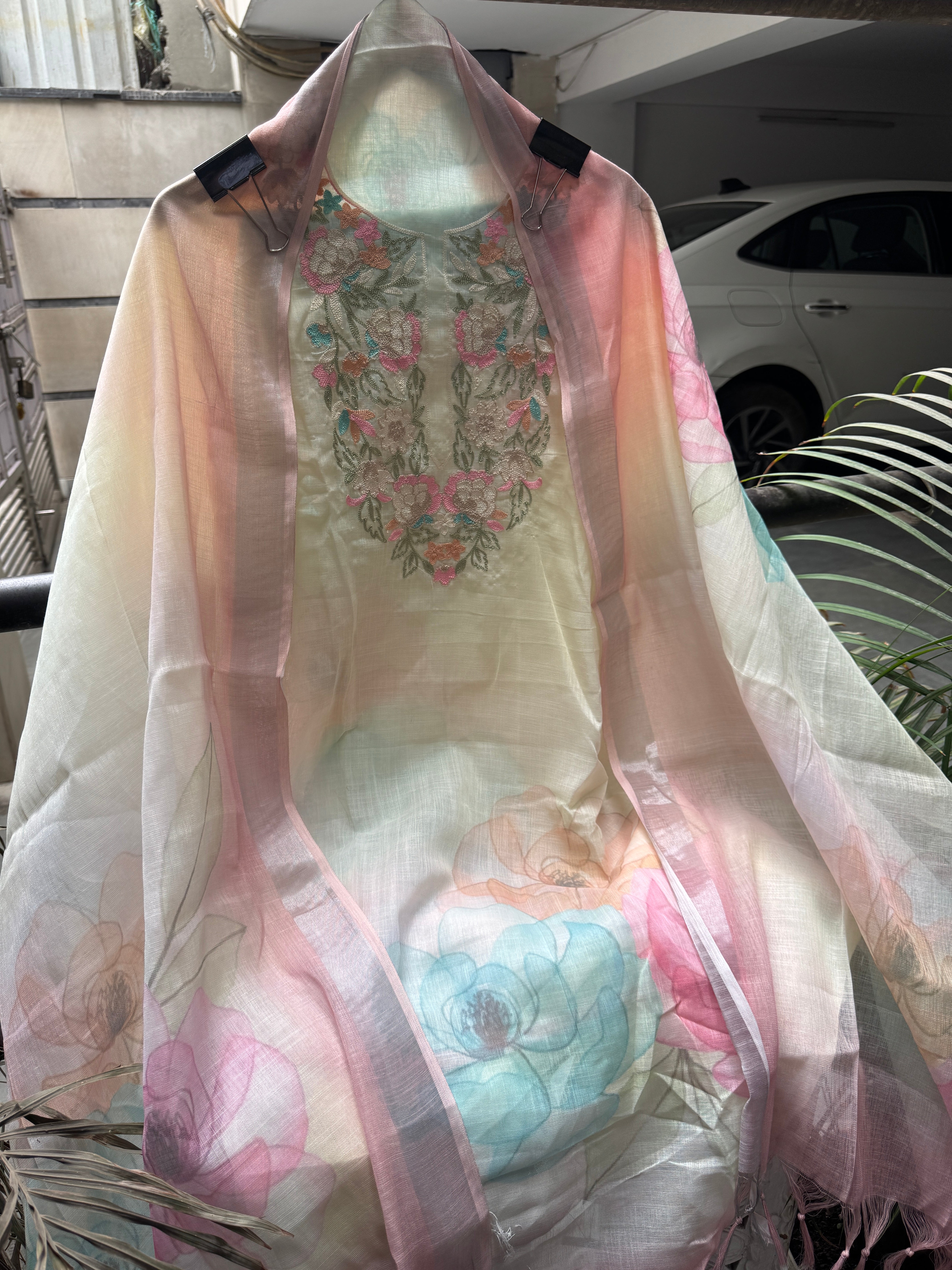 Rainbow linen suit set