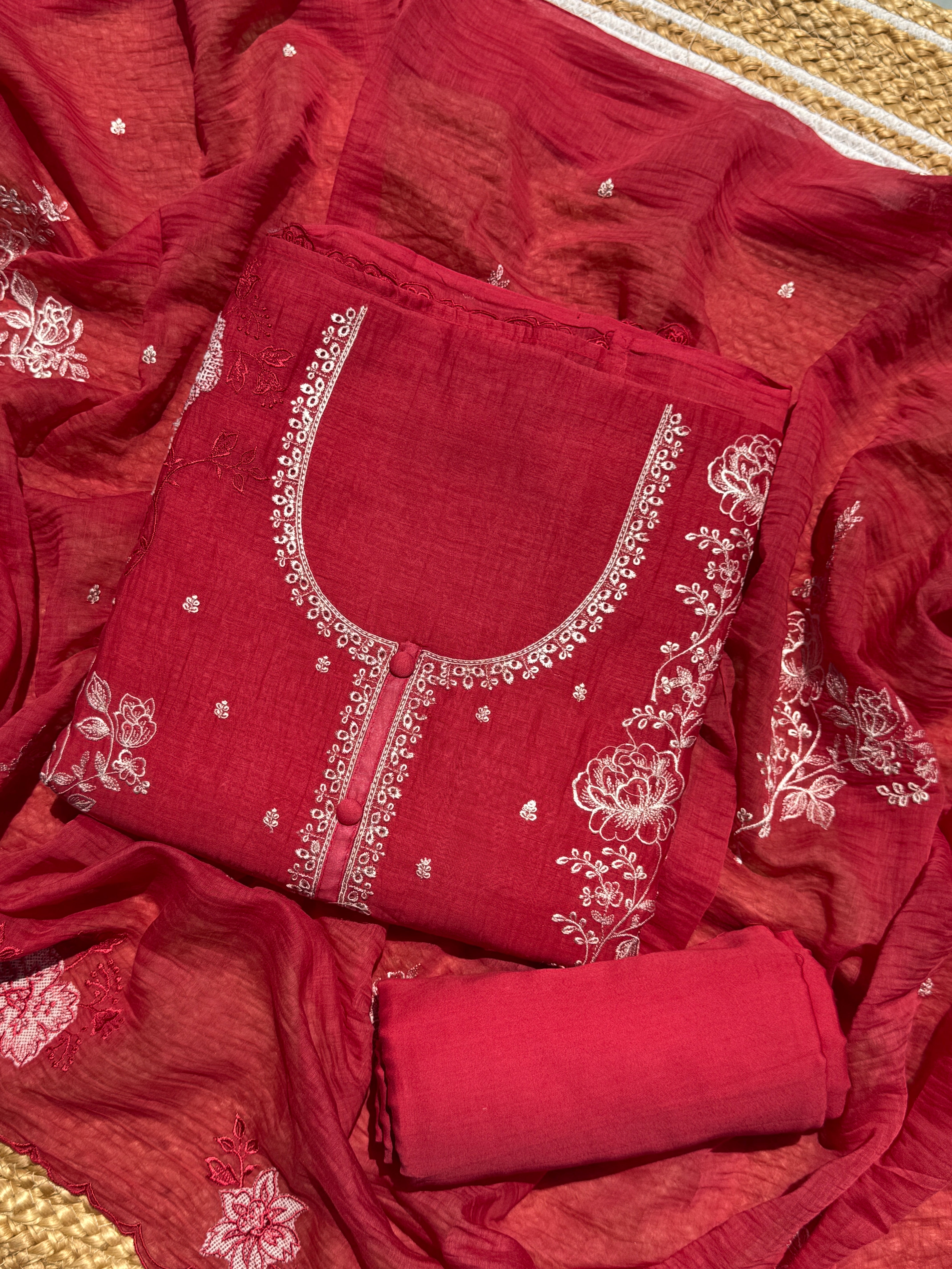 Gulaab pure mul suit set