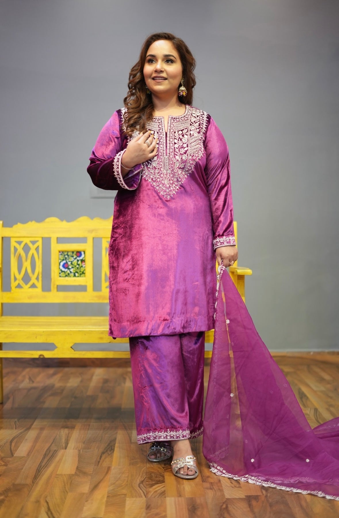 Reham velvet suit set