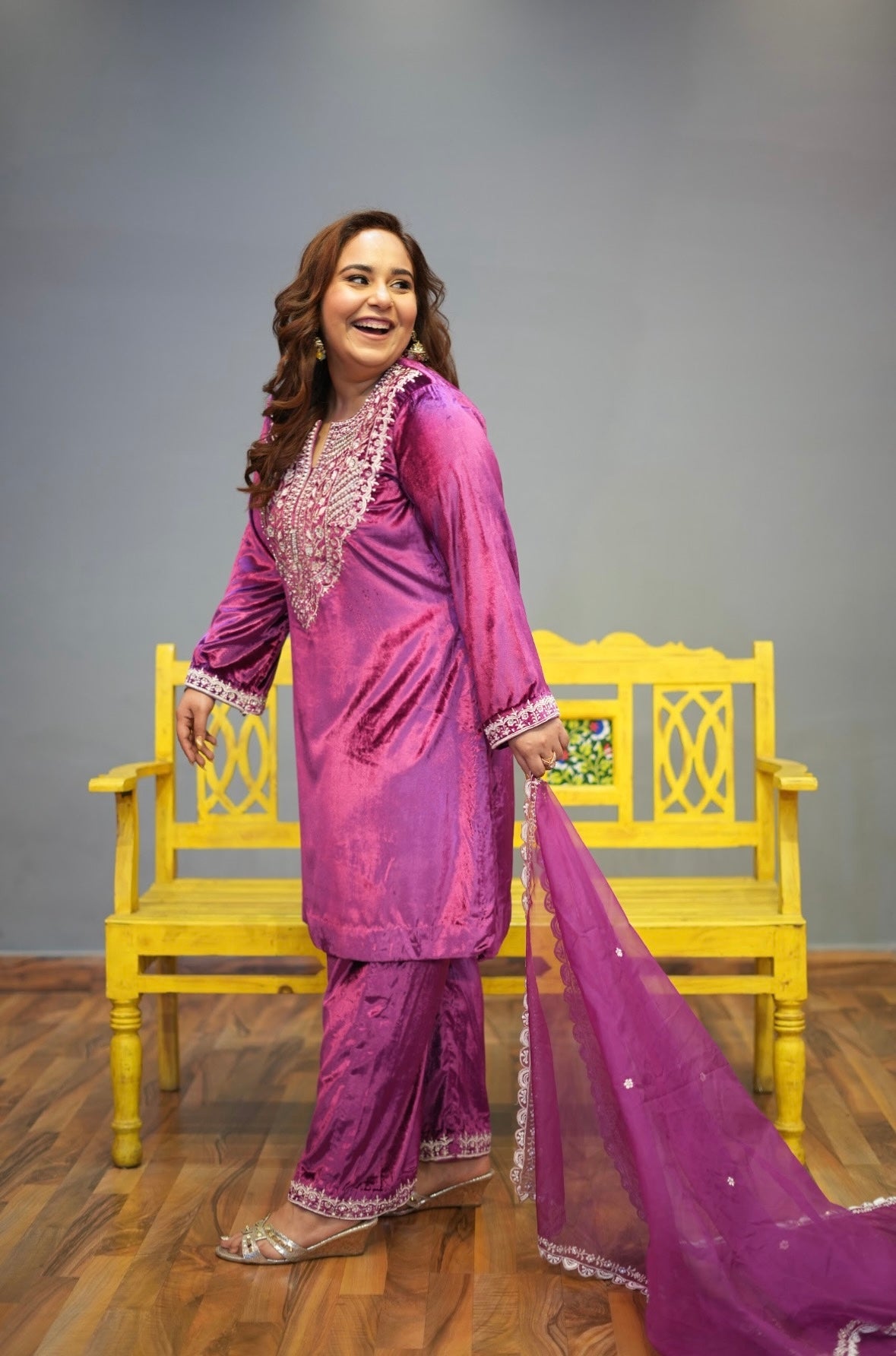 Reham velvet suit set