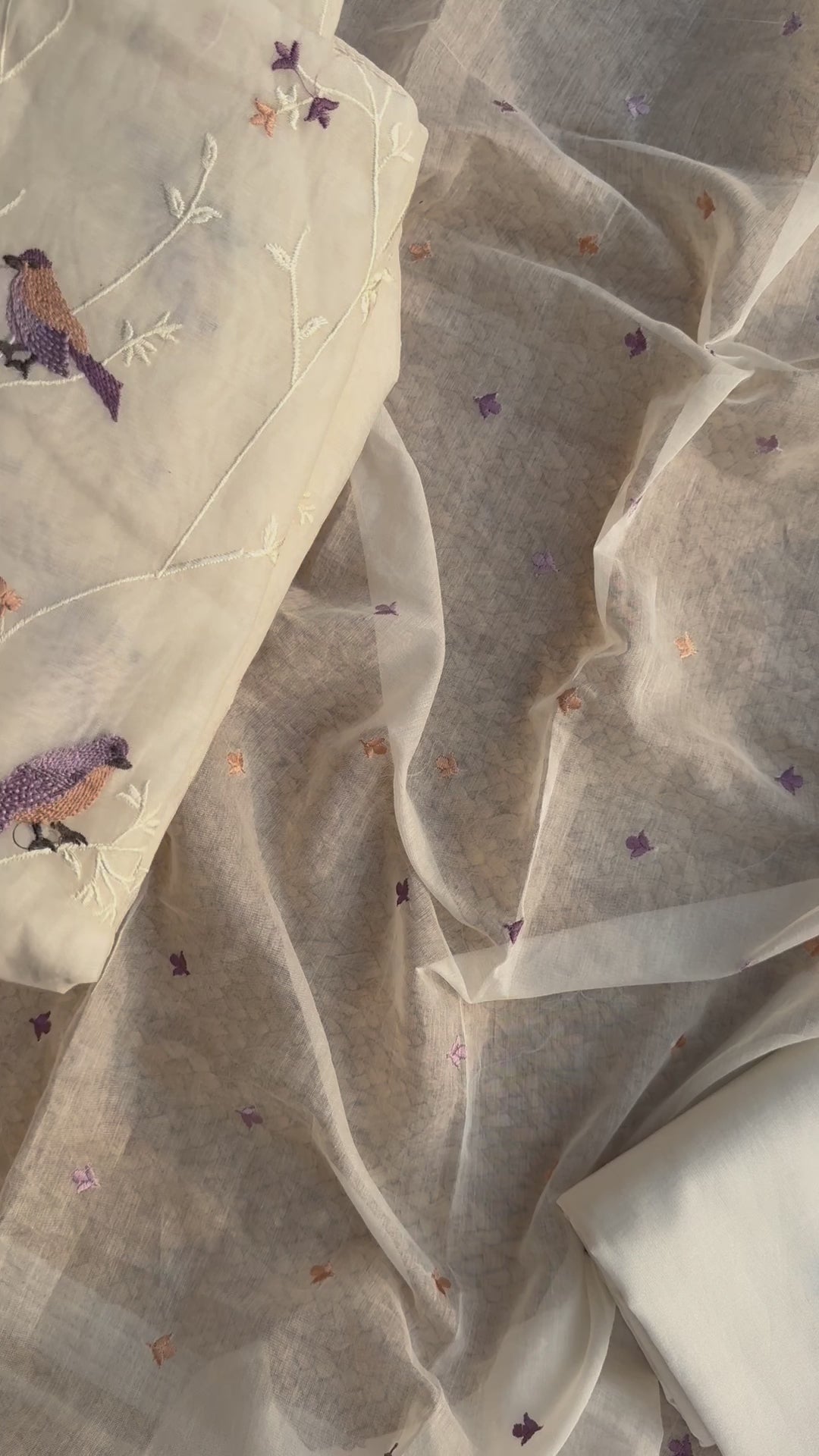Bird pure Mulmul suit set