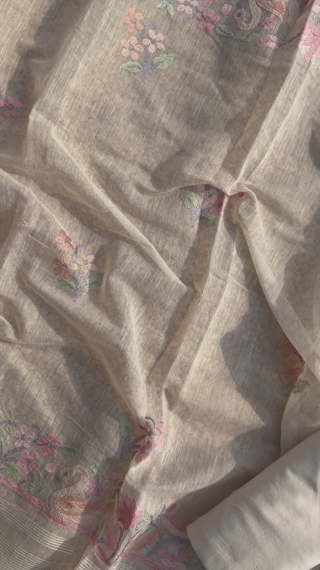 Bag linen chanderi suit set